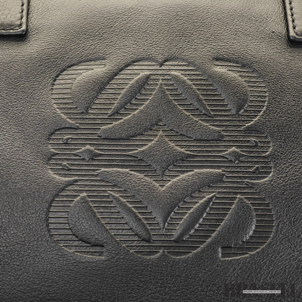 LOEWE Amazona 36 Handbag Horizontal Black with Silver Hardware