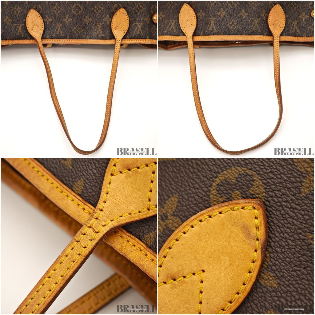 LOUIS VUITTON Neverfull MM Monogram Canvas Tote Bag M40156 France Made VI0078