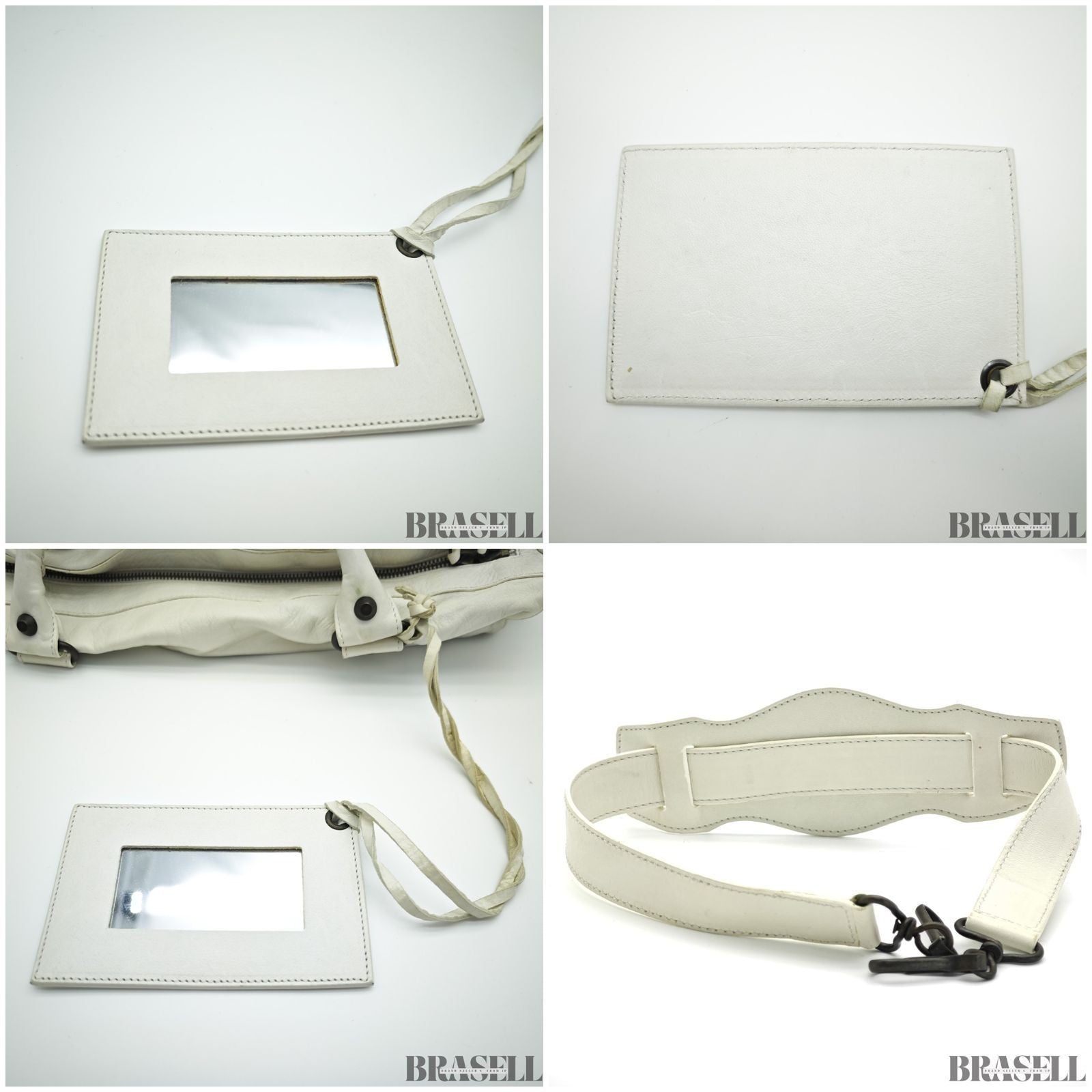 Balenciaga The First 103208 213048 Bag Handbag Cylinder Horizontal Ivory