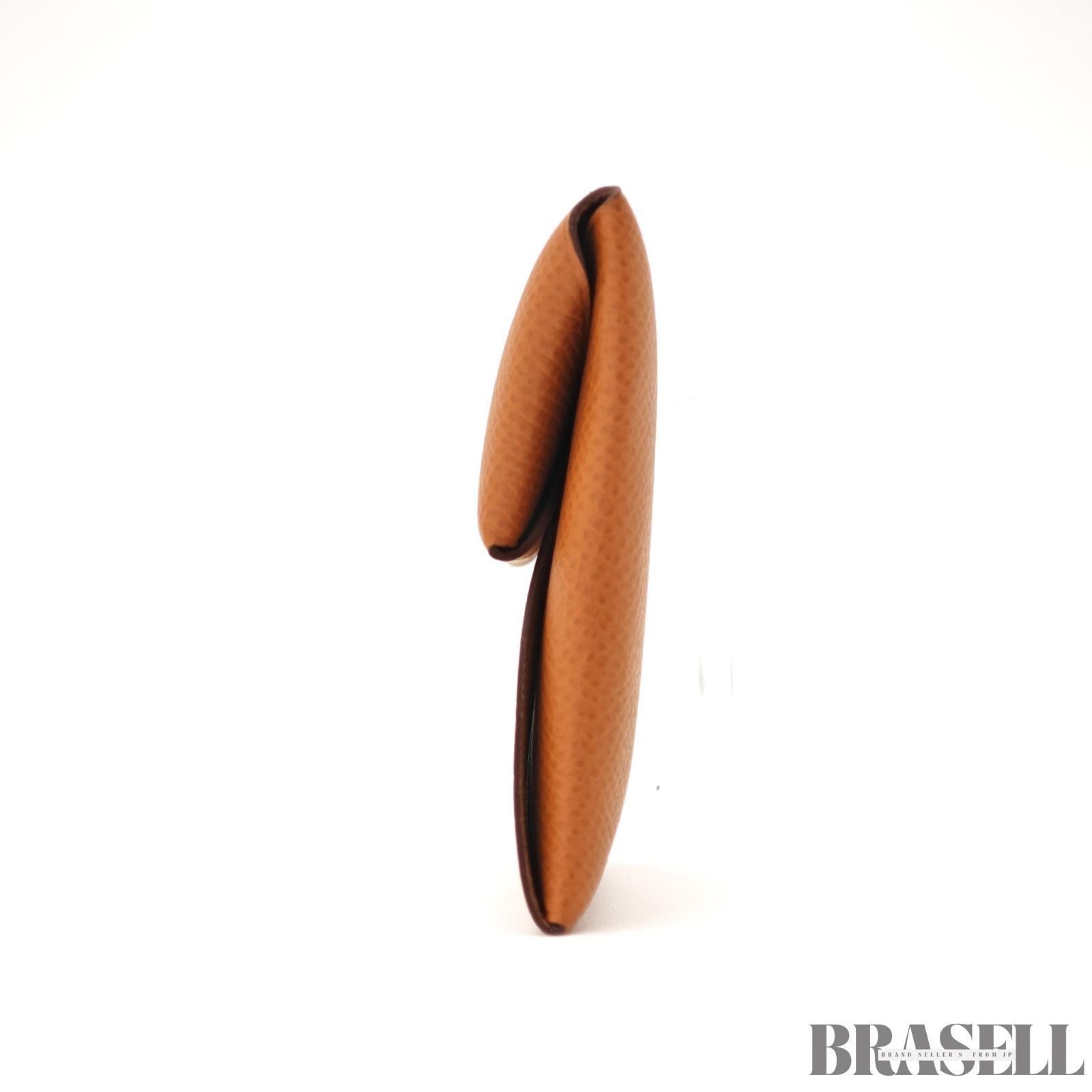 Hermes Bastia Coin Case Campact Wallet Leather France Gold Unisex w/Box