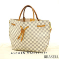 LOUIS VUITTON Girolata N41579 Damier Azur Bucket Handbag Ivory Women’s