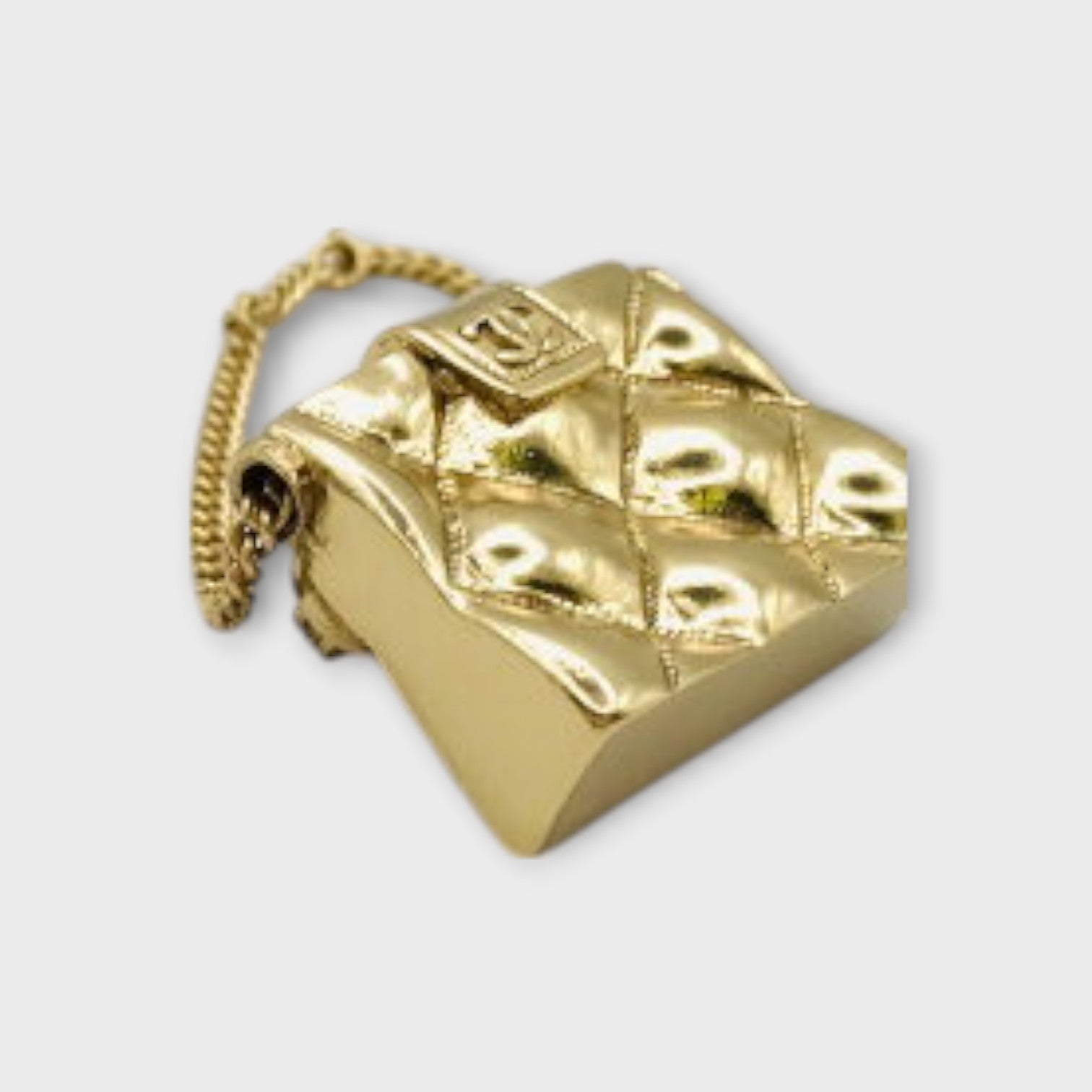 Chanel Coco Mark Matelassé Bag Motif Double Chain Gold【A】