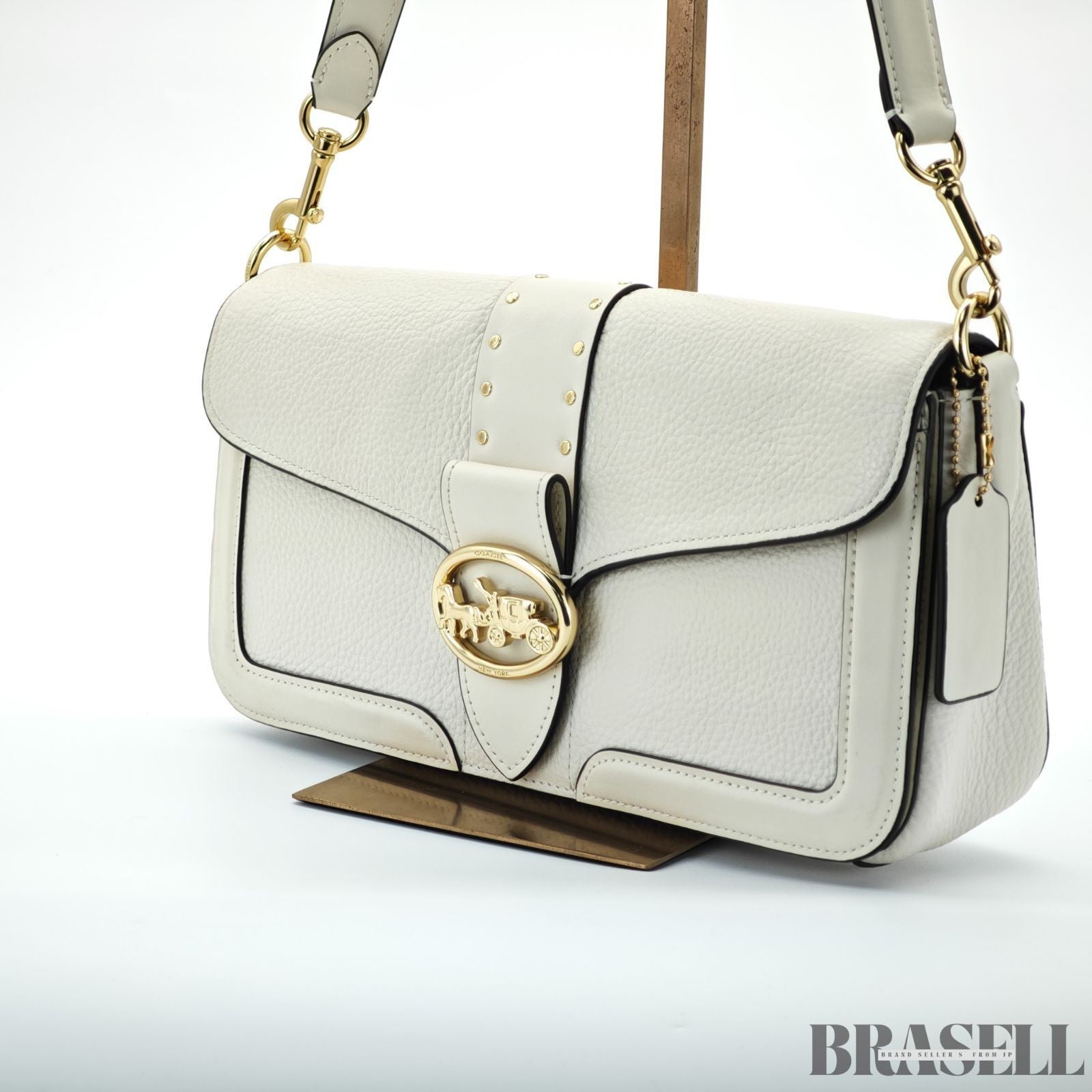 COACH Sulky F05497 Handbag Flap Compact Chalk Ivory Women’s