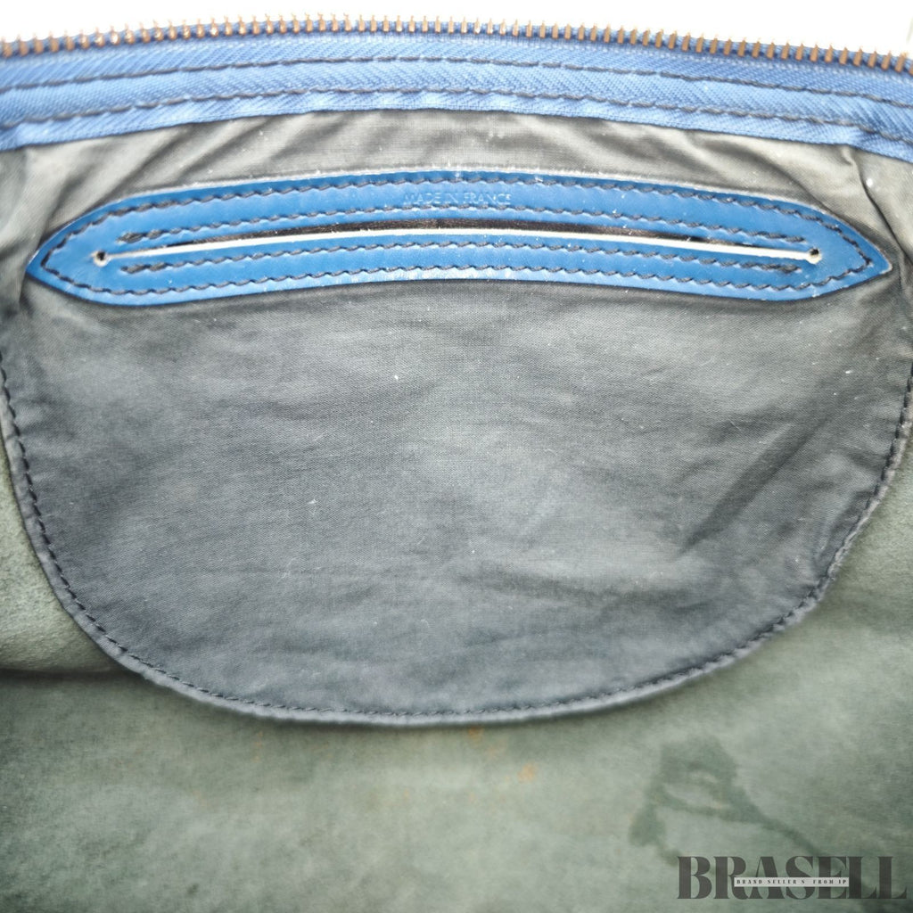LOUIS VUITTON M42985 Epi Speedy 40 Boston Bag Handbag Blue Leather VI1900