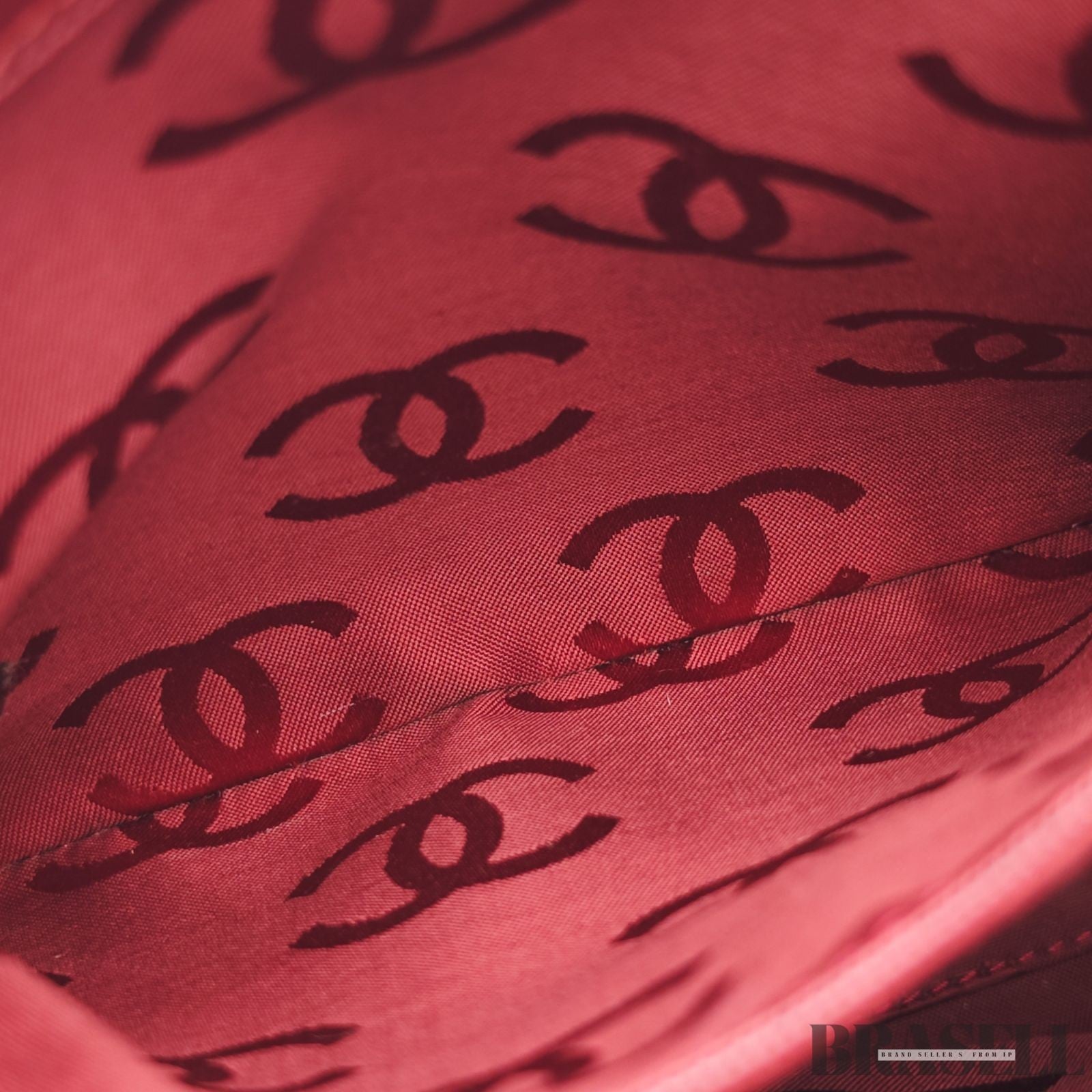 Authentic CHANEL Wild Stitch Tote Bag Handbag Leather Red Magnet Women