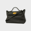 Hermès Handbag Vingt Quatre 29 Togo Black Gold Hardware Y Stamp 【A】