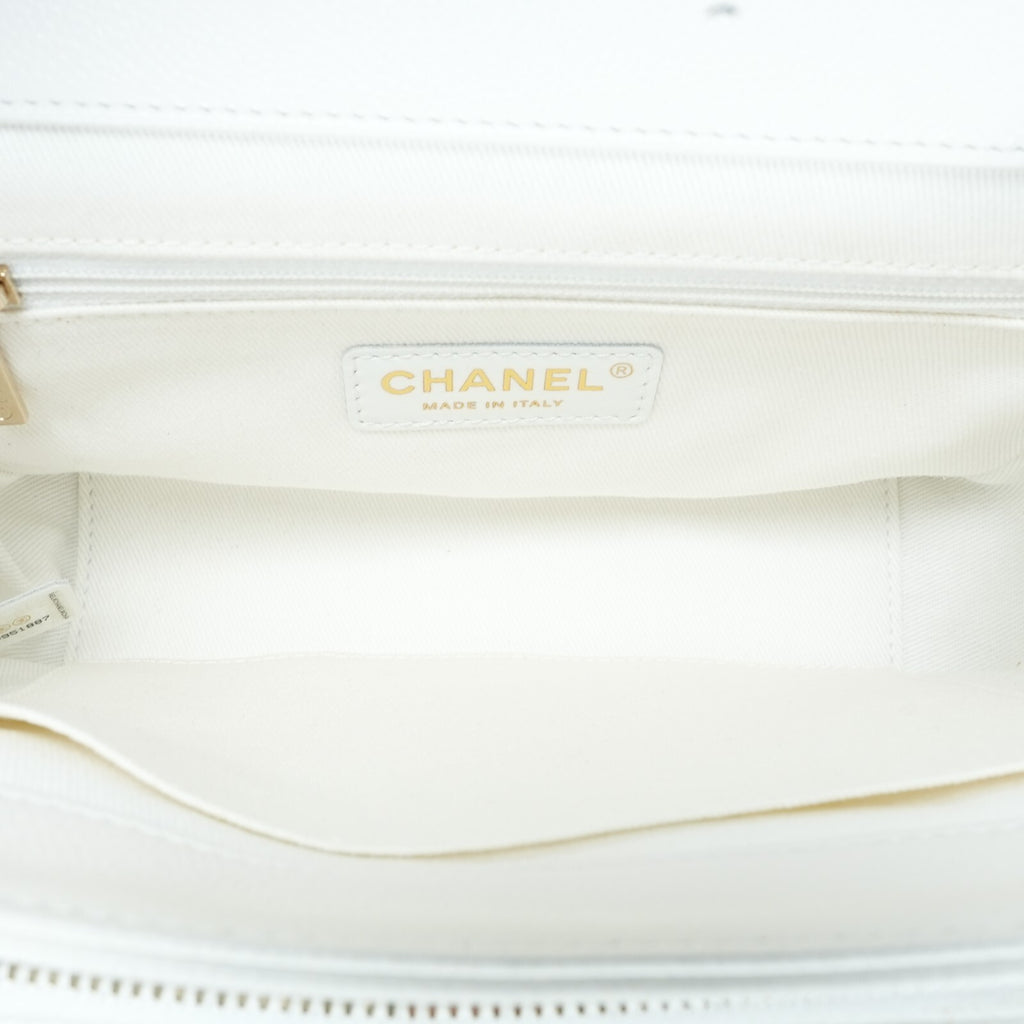 Last Sale CHANEL Matelasse Affinity 2Way Shoulder Bag Caviar calfskin White