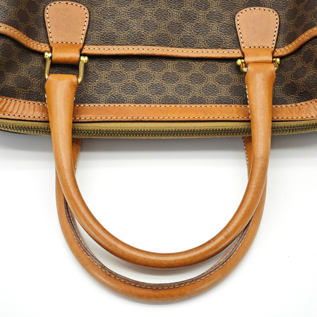 CELINE Macadam Handbag Mini Boston Bag Brown Women's
