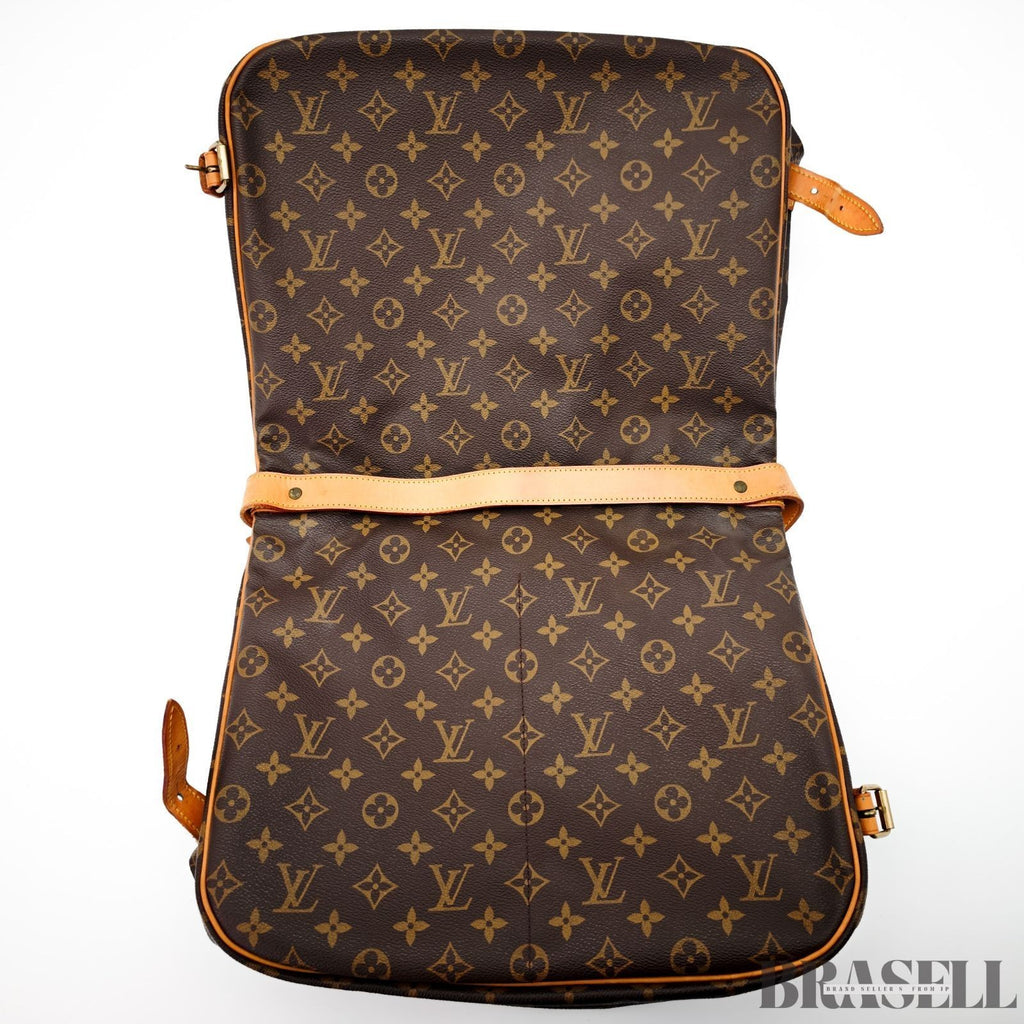 Louis Vuitton Saumur 35 M42254 Shoulder Bag Monogram Canvas Leather Brown Woman