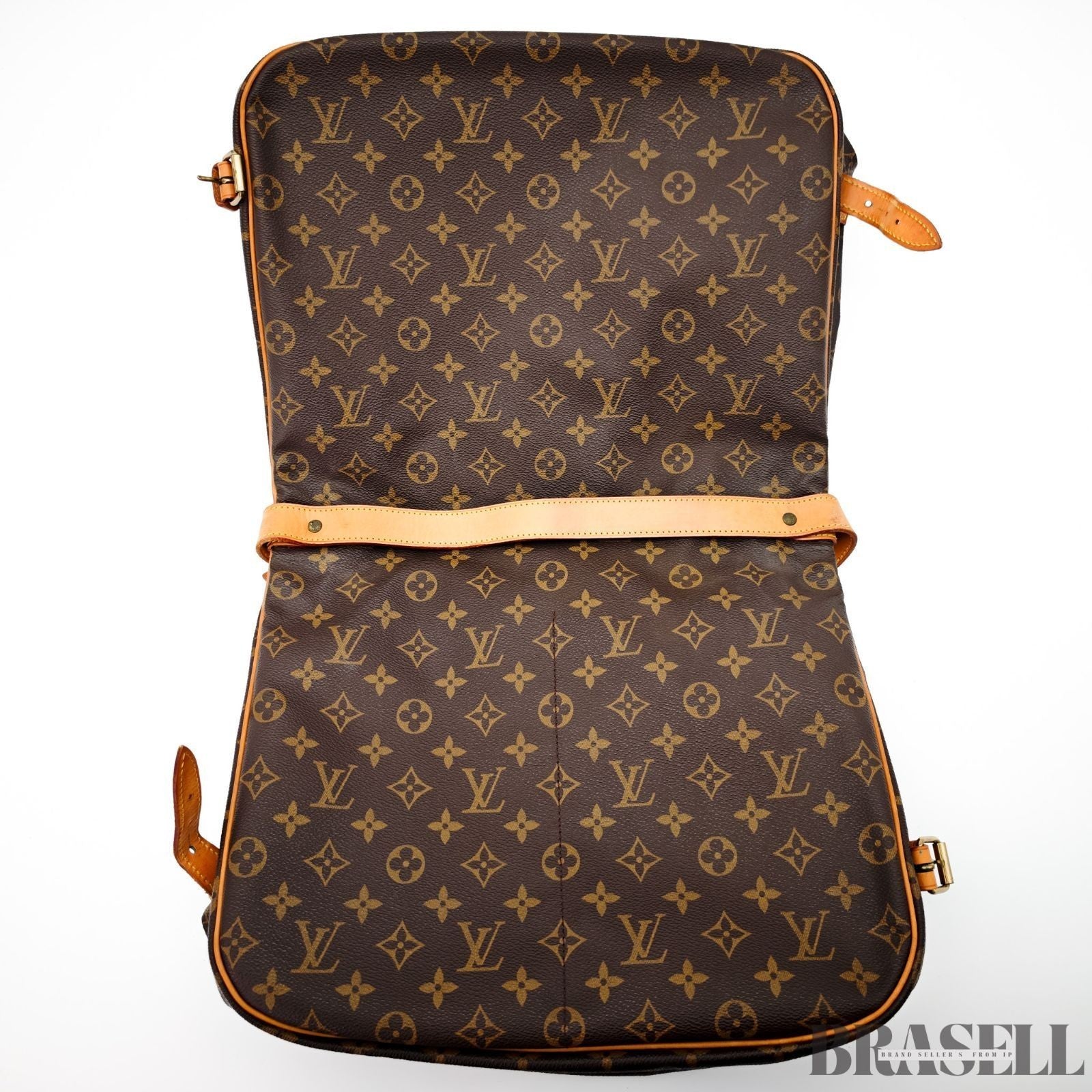 Louis Vuitton Saumur 35 M42254 Shoulder Bag Monogram Canvas Leather Brown Woman