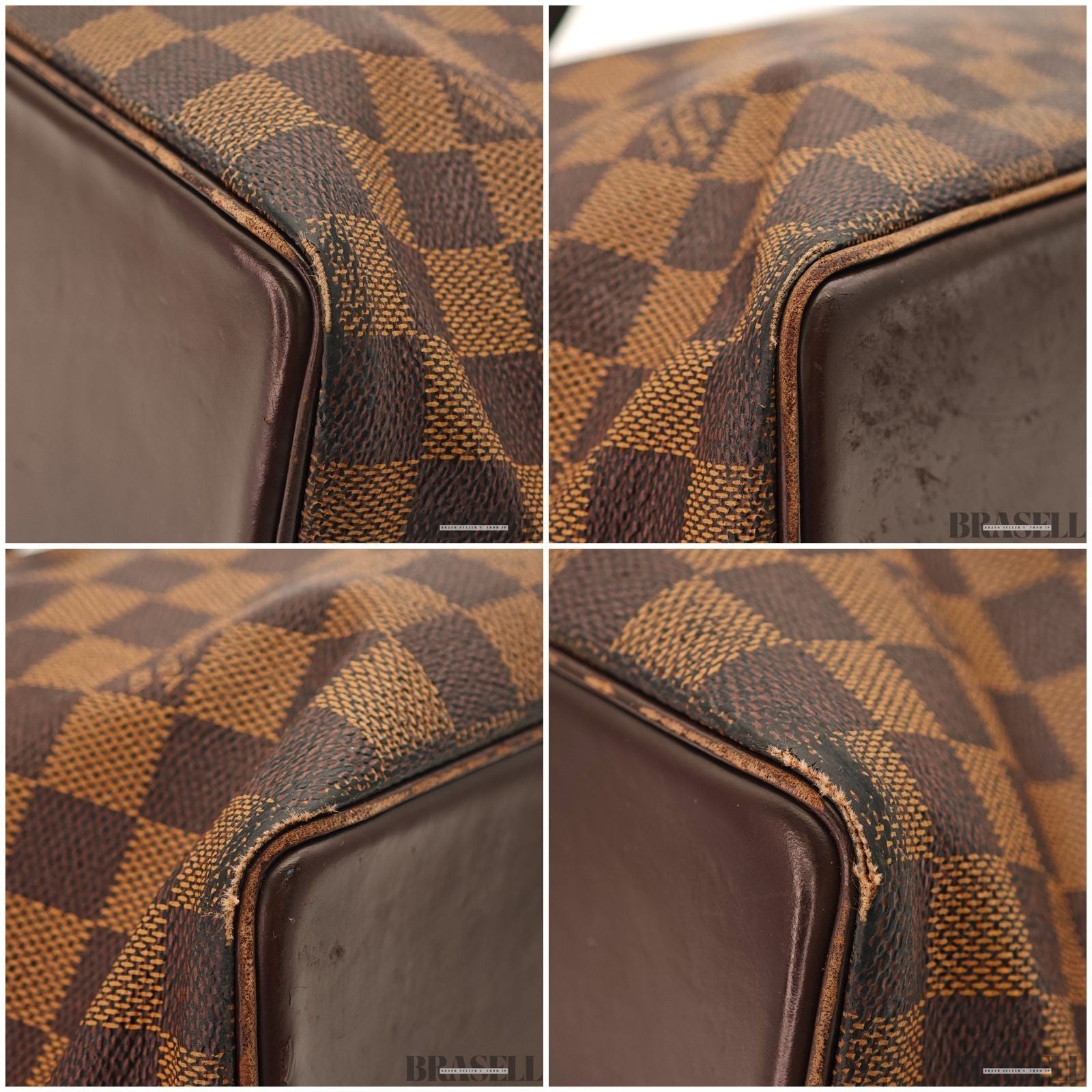 Louis Vuitton Chelsea N51119 Handbag Tote Bag Horizontal Large Capacity Brown