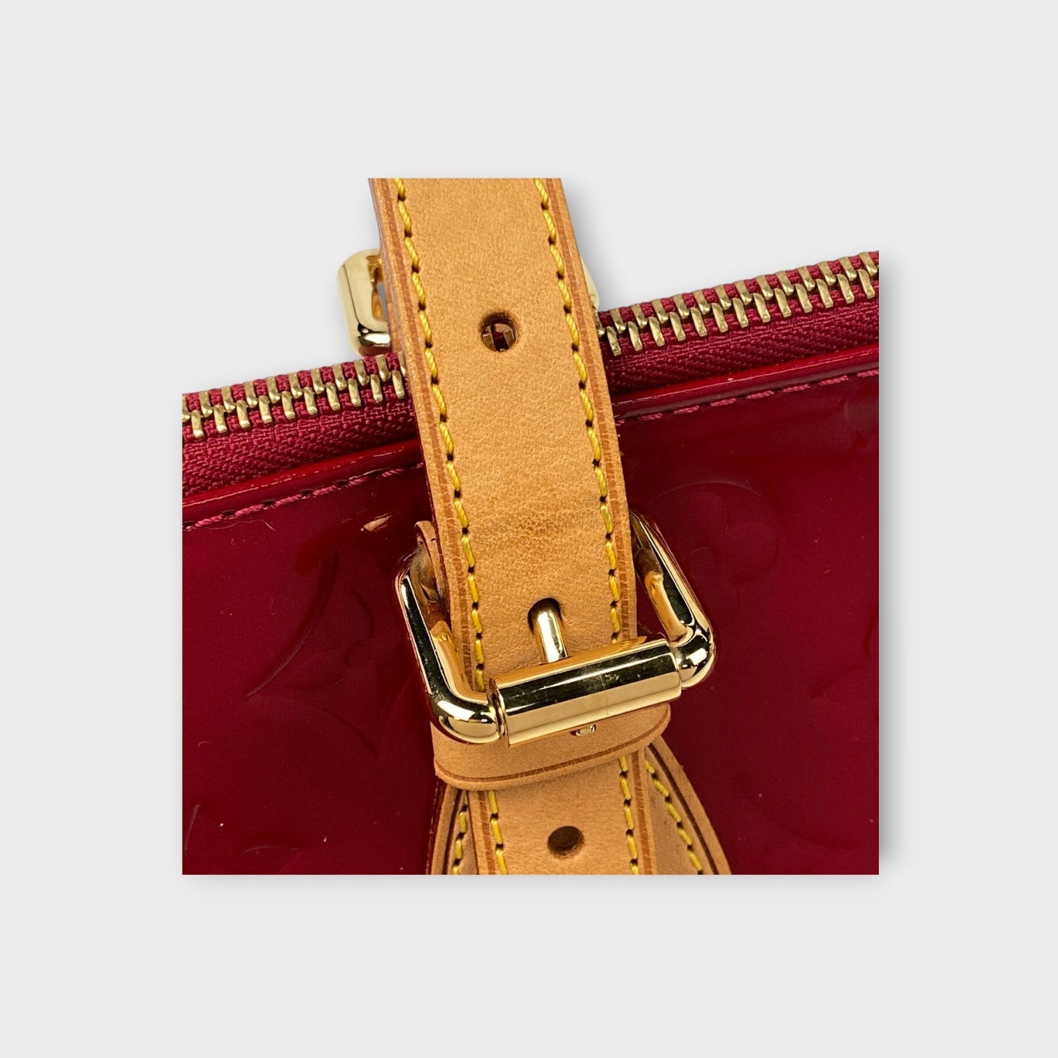 Louis Vuitton Rosewood Avenue Handbag Patent Monogram Vernis M93507【A】