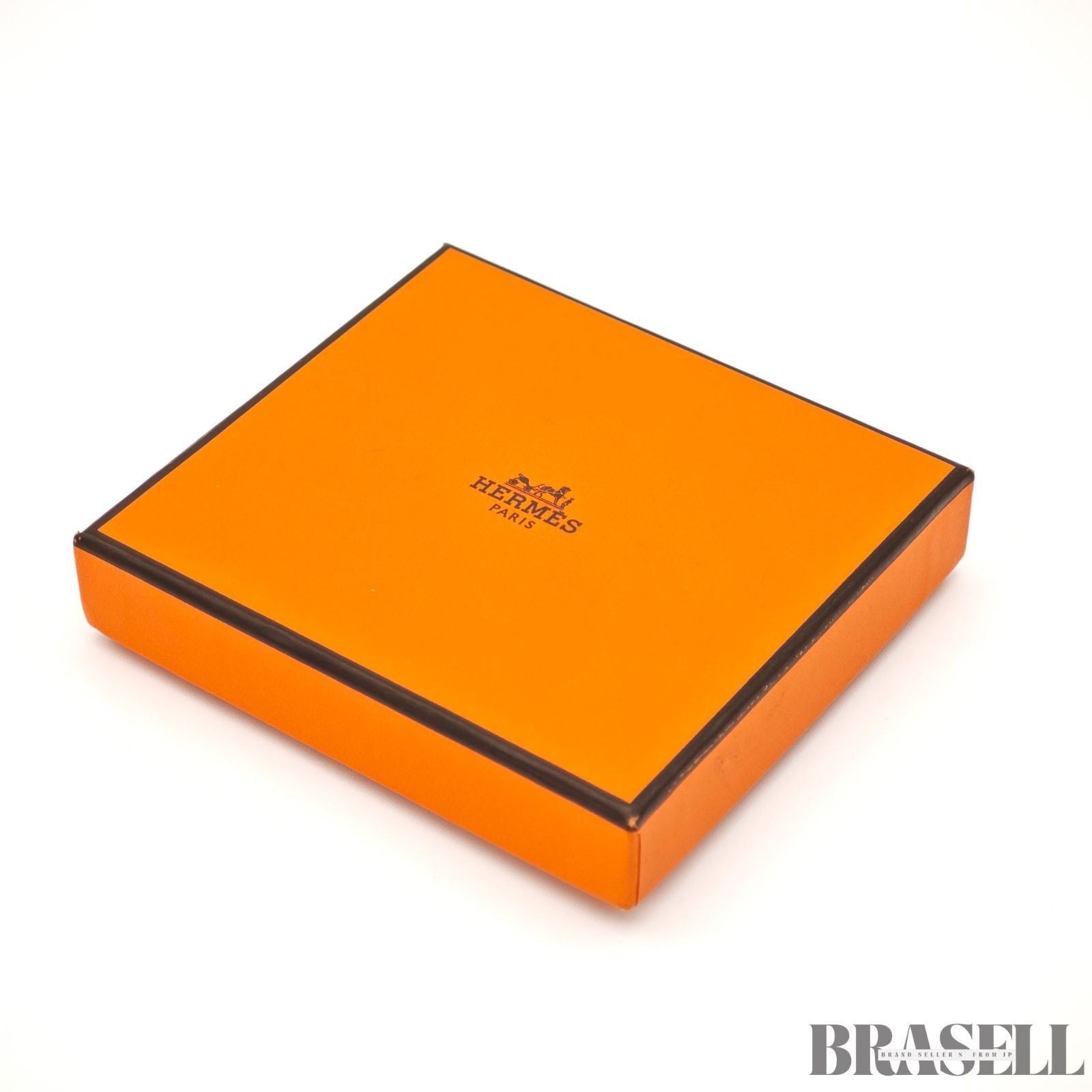 Hermes Bastia Coin Case Campact Wallet Leather France Gold Unisex w/Box