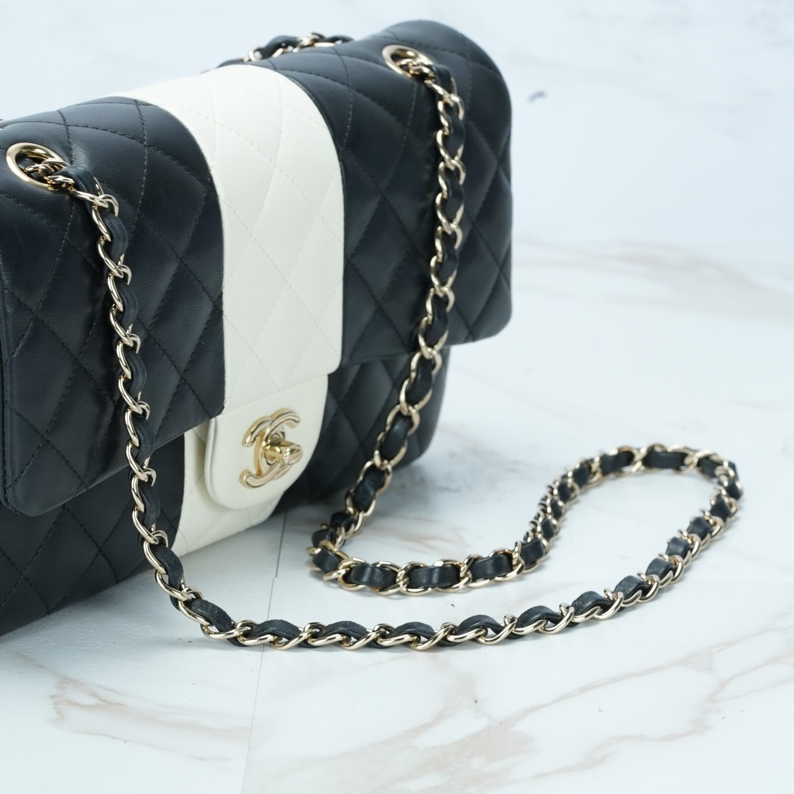 CHANEL matelasse W Flap Classic Chain Shoulder Bag A01112 Lambskin by Color【S】