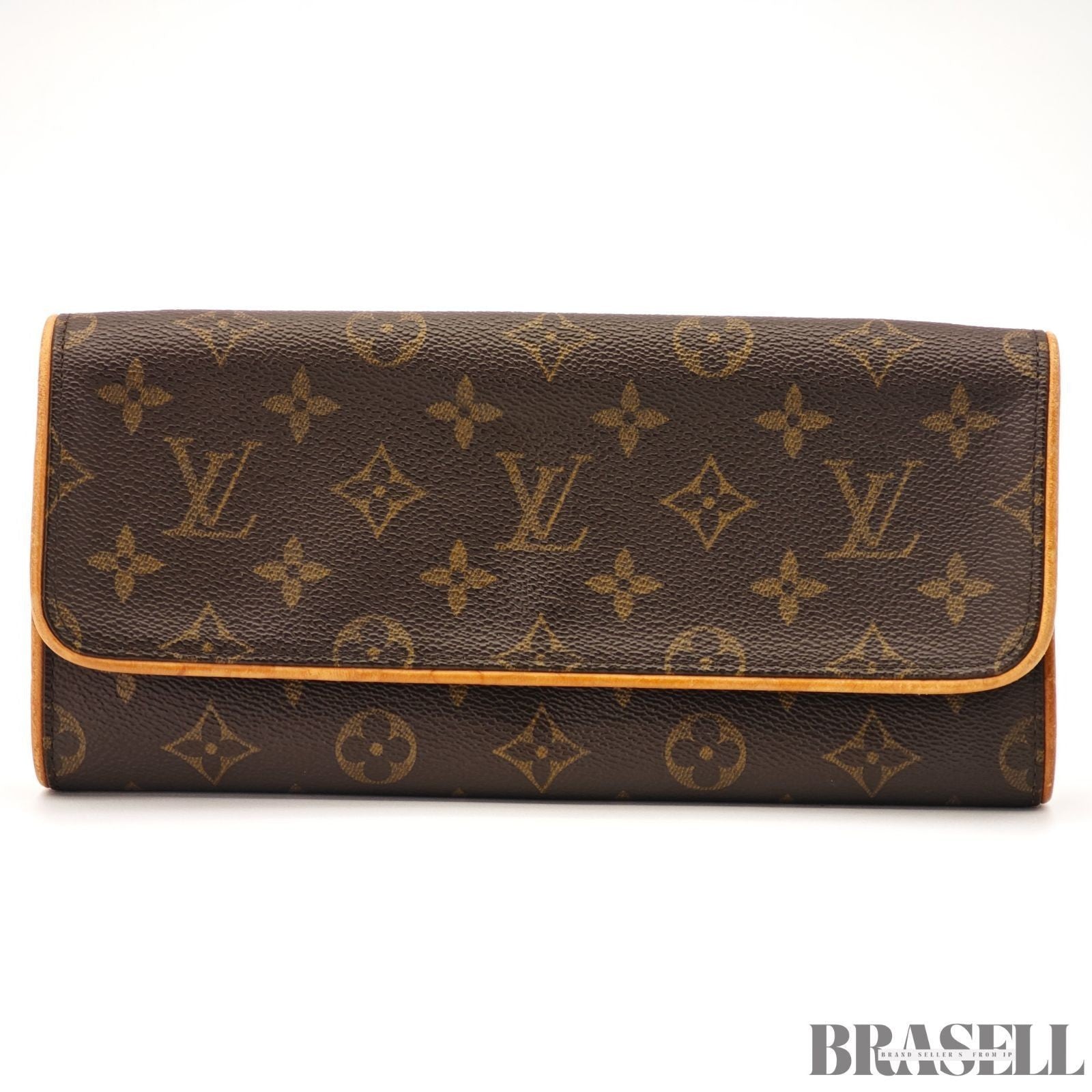 Louis Vuitton Pochette Twin GM M51852 Shoulder Bag Monogram Leather Brown Women