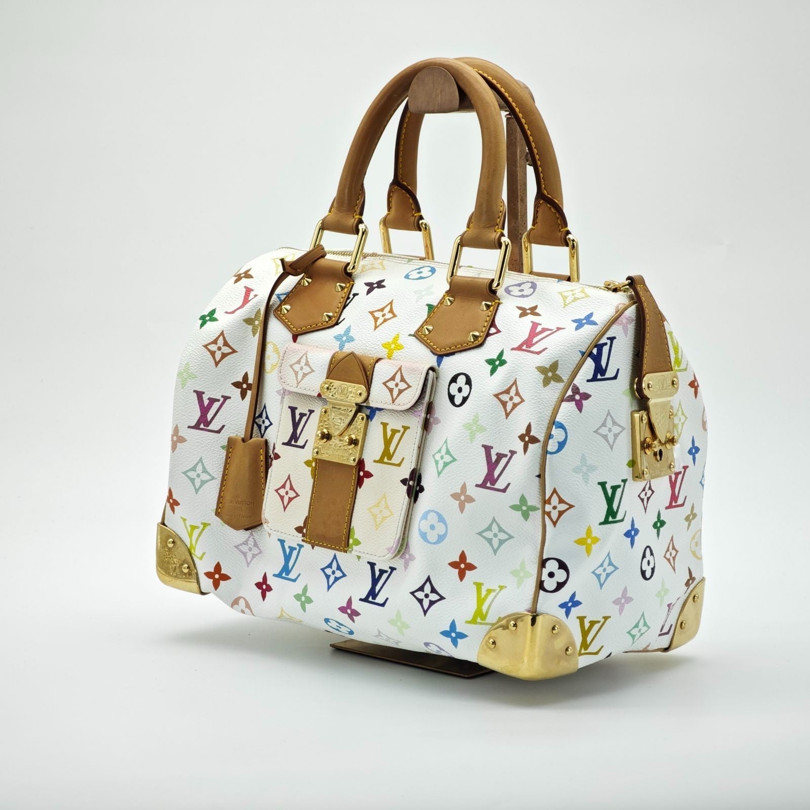 LOUIS VUITTON Monogram Multicolor Speedy 30 Handbag Mini Boston Bag M92643