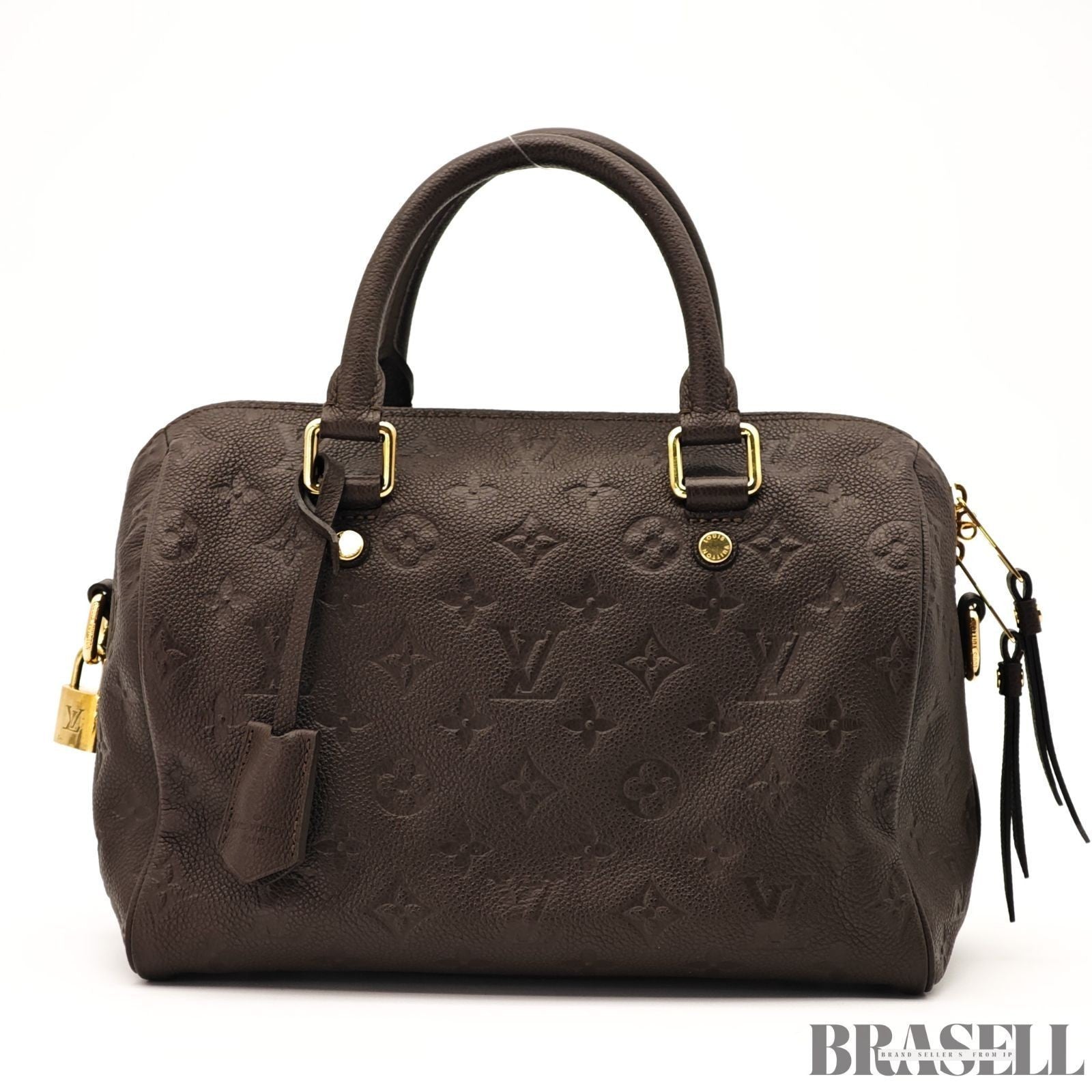Louis Vuitton Monogram Empreinte Speedy Bandouliere 25 Terre Brown M40761