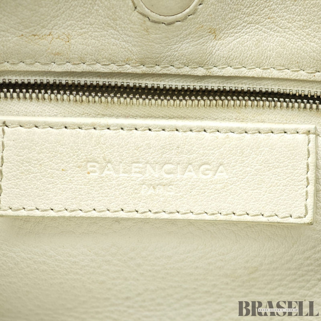 BALENCIAGA 2-Way Handbag Shoulder Bag Paper A4 370926 Ivory Women's