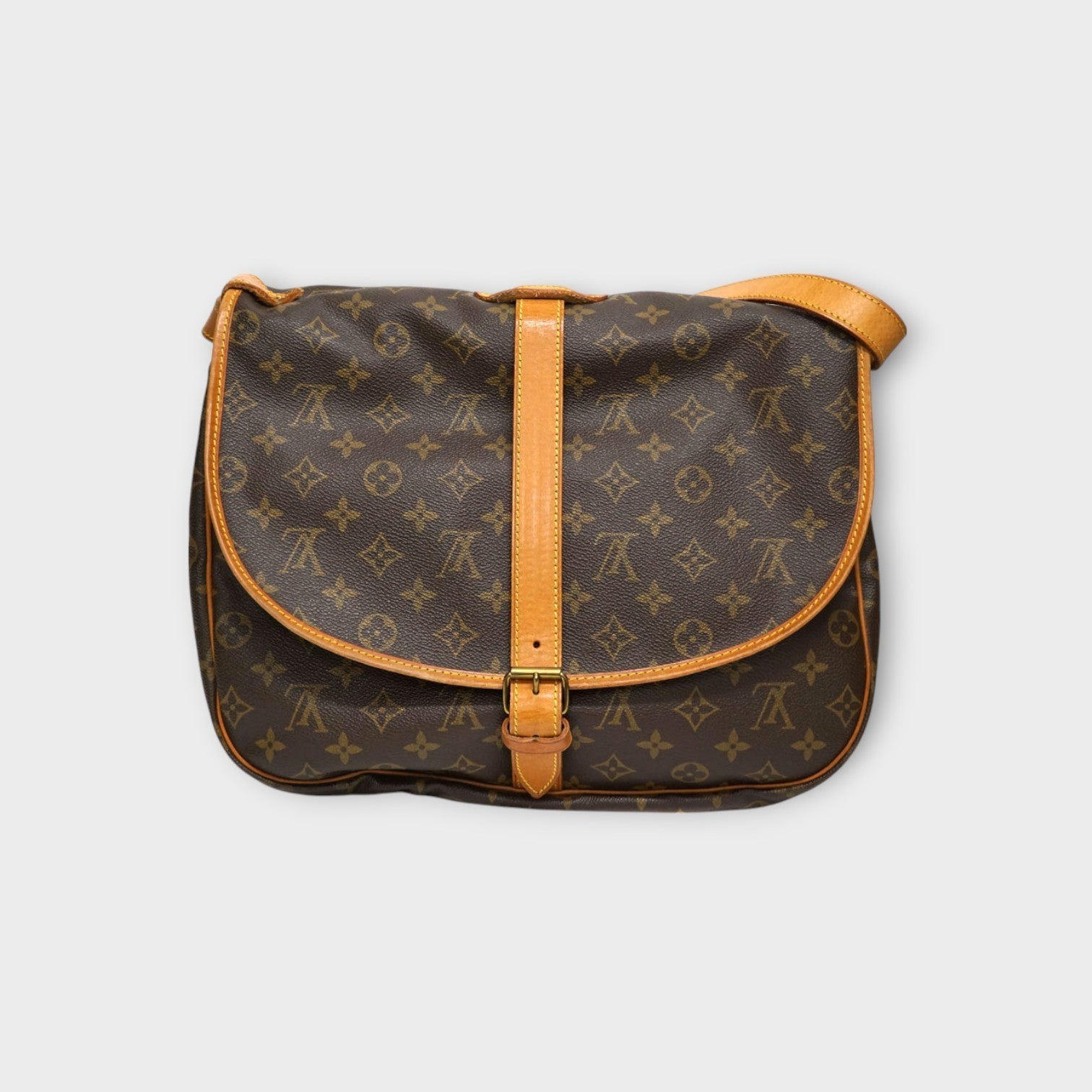Louis Vuitton M42254 Saumur 35 Shoulder Bag Crossbody Brown 【B】
