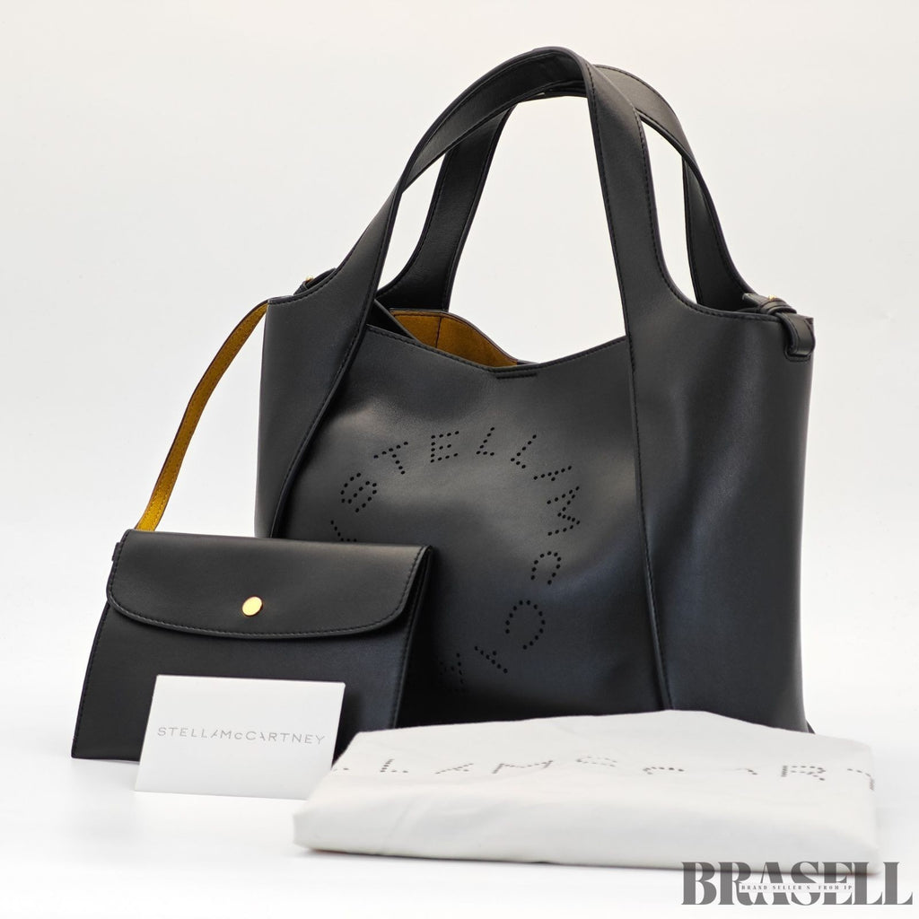 Stella McCartney Leather 2-Way Tote Bag 513860W9923 Shoulder Bag with Pouch