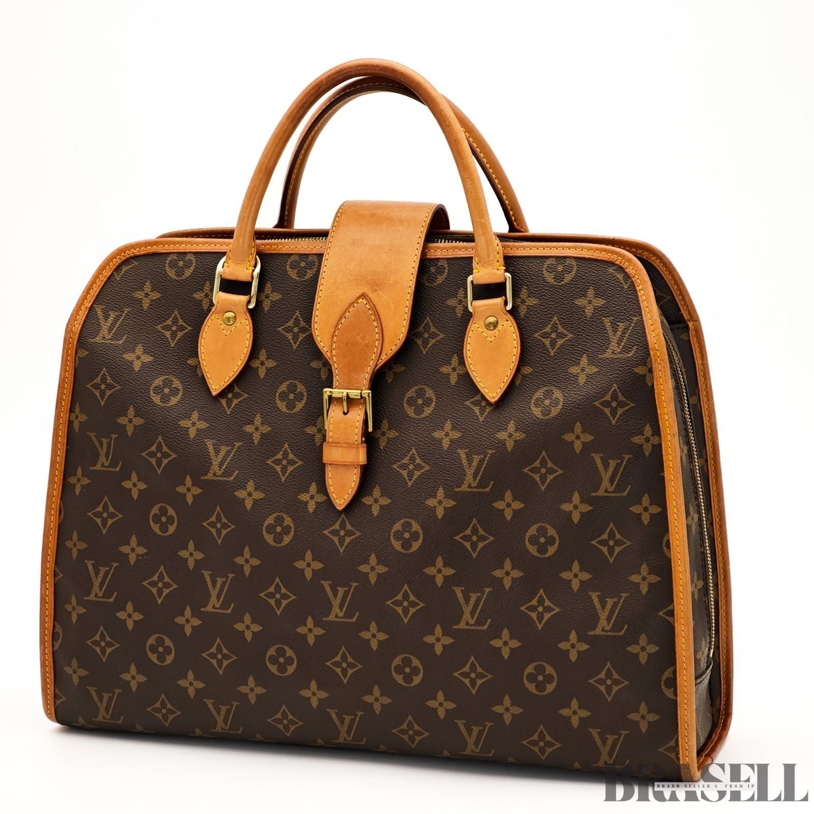 Louis Vuitton Monogram Rivoli M53380 Business Bag Handbag Brown Canvas Unisex