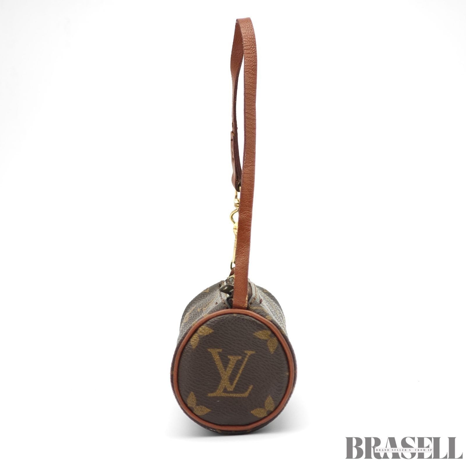 Auth Louis Vuitton Monogram Papillon GM M51365 Handbag Tote Bag Brown w/Poach