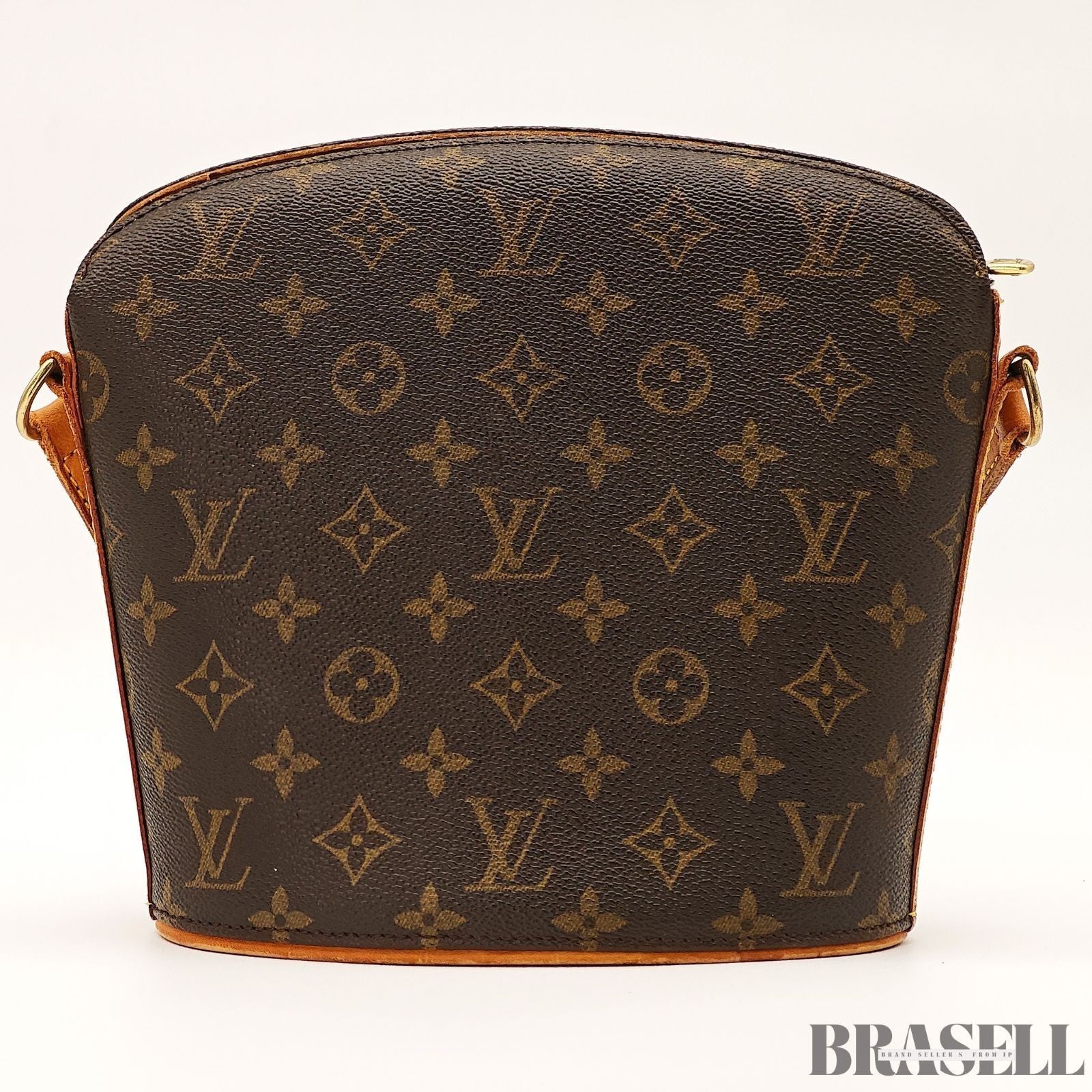 Louis Vuitton Monogram Drouot M51290 Shoulder Bag Crossbody Leather Brown Women