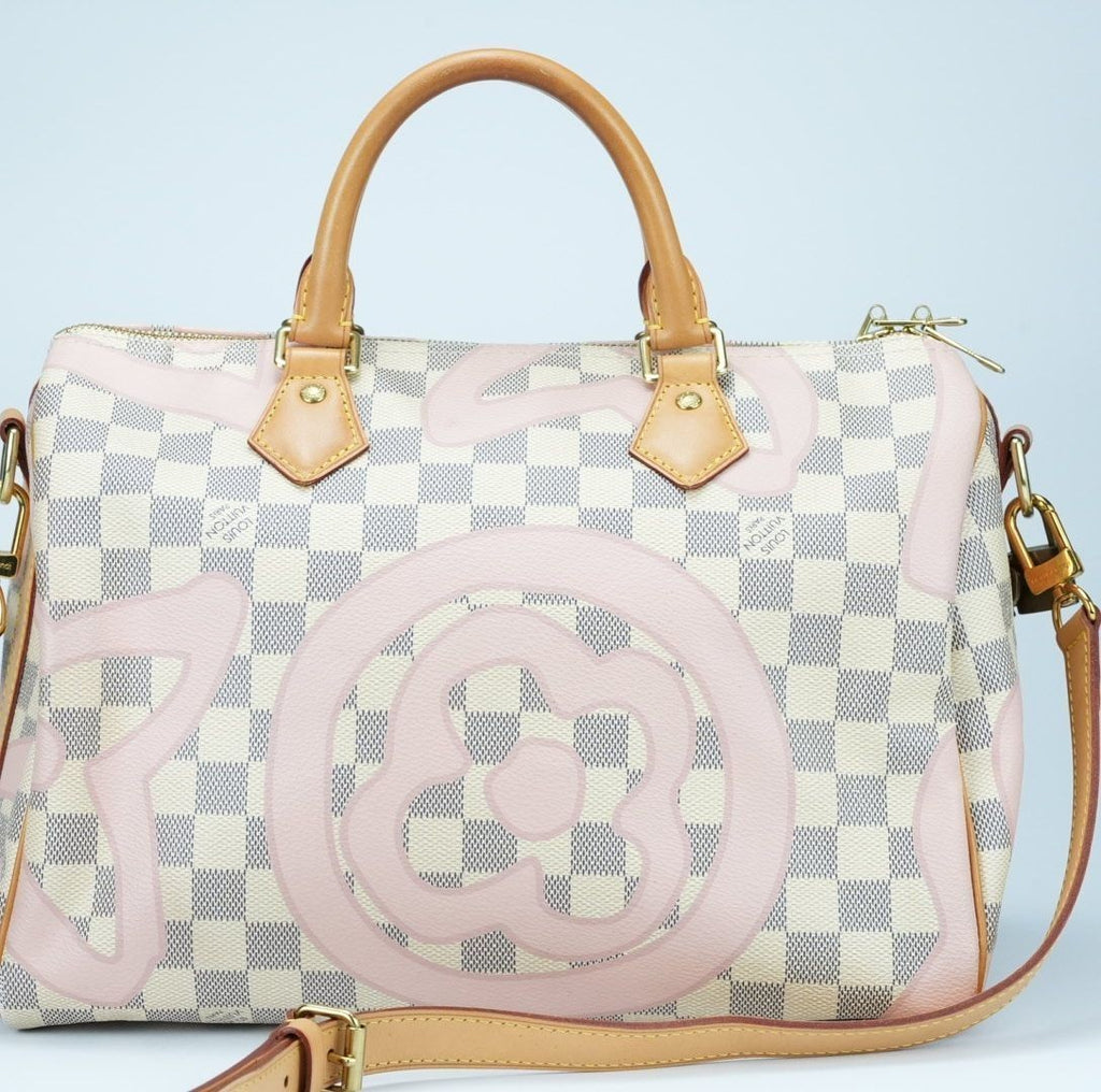 LOUIS VUITTON Damier Azur Speedy Bandouliere 30 N41052 Tahiti Collection Summer