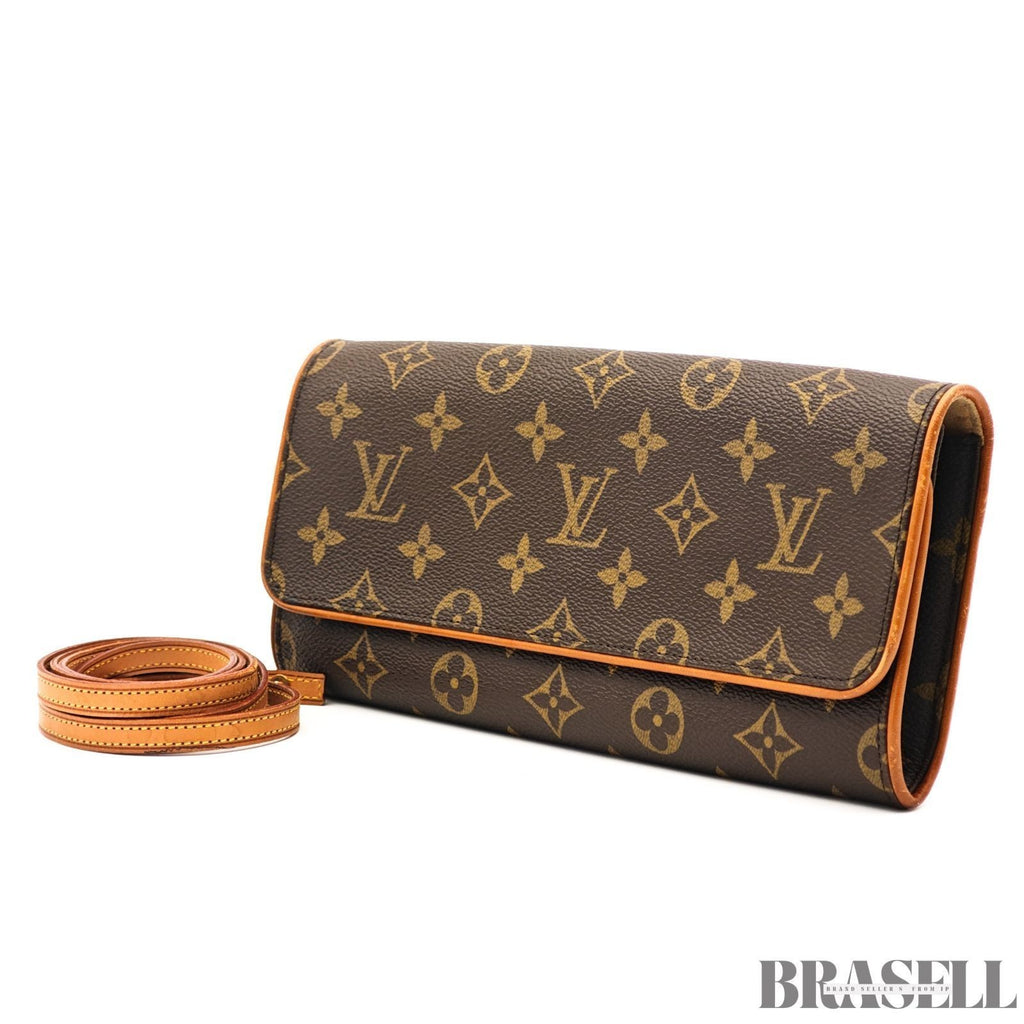 Louis Vuitton Pochette Twin GM M51852 Handbag Shoulder Bag 2Way Brown