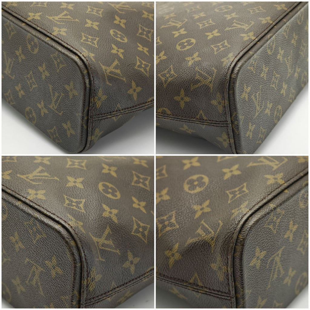 LOUIS VUITTON Luco M51155 Monogram Large Tote Shoulder Bag Brown Leather Women’s