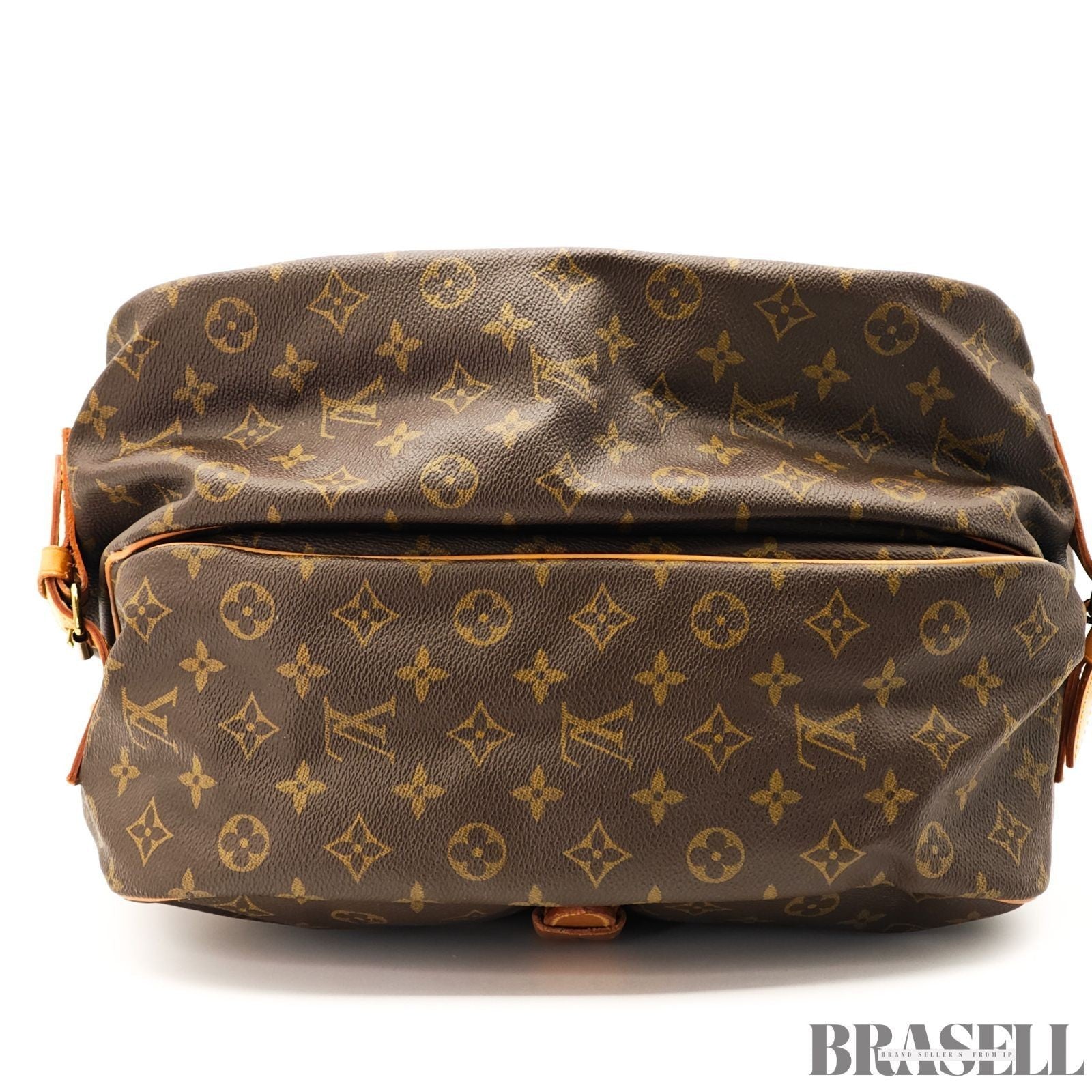 Louis Vuitton Saumur 35 M42254 Shoulder Bag Monogram Canvas Leather Brown Women