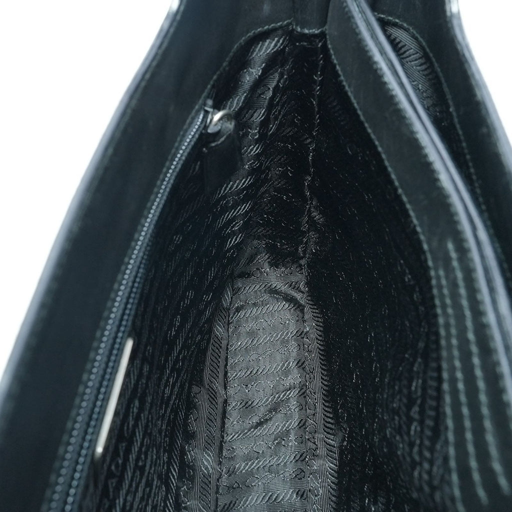 PRADA Vitello VITELLO CORINO NERO Handbag BR1277 Black Tote Bag