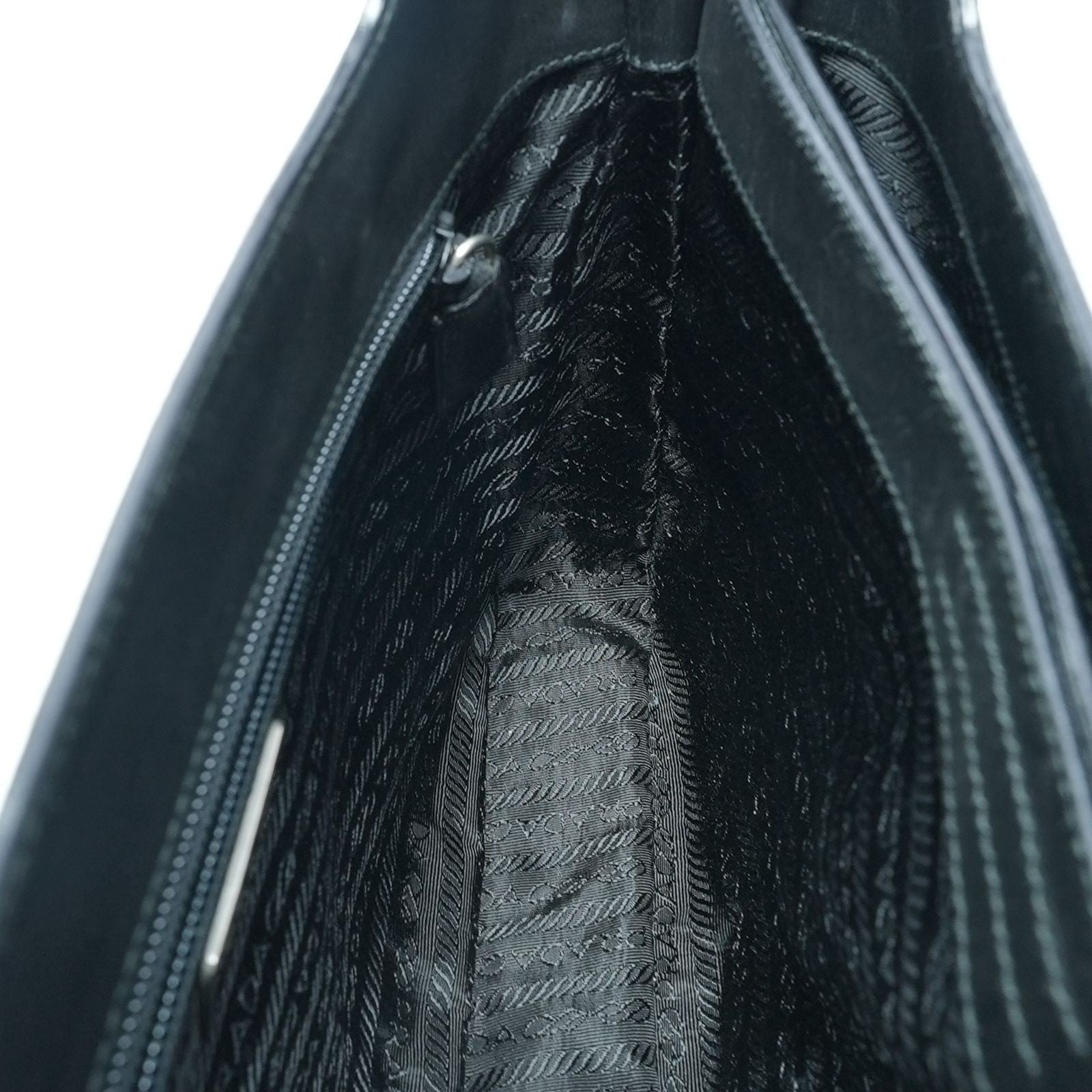 PRADA Vitello VITELLO CORINO NERO Handbag BR1277 Black Tote Bag