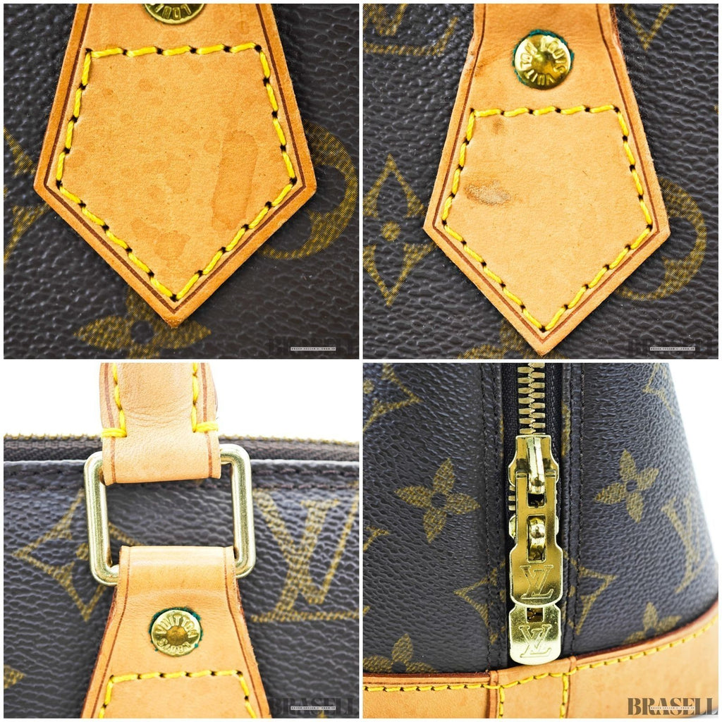 LOUIS VUITTON Alma PM M51130 Monogram Brown Handbag Women’s Padlock & Key