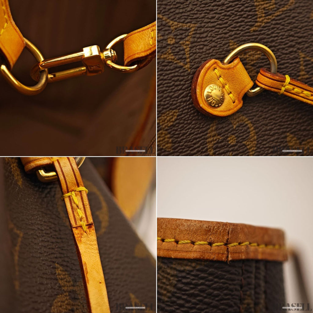 Louis Vuitton Monogram Neverfull MM M40995 Tote Bag Handbag Brown Women