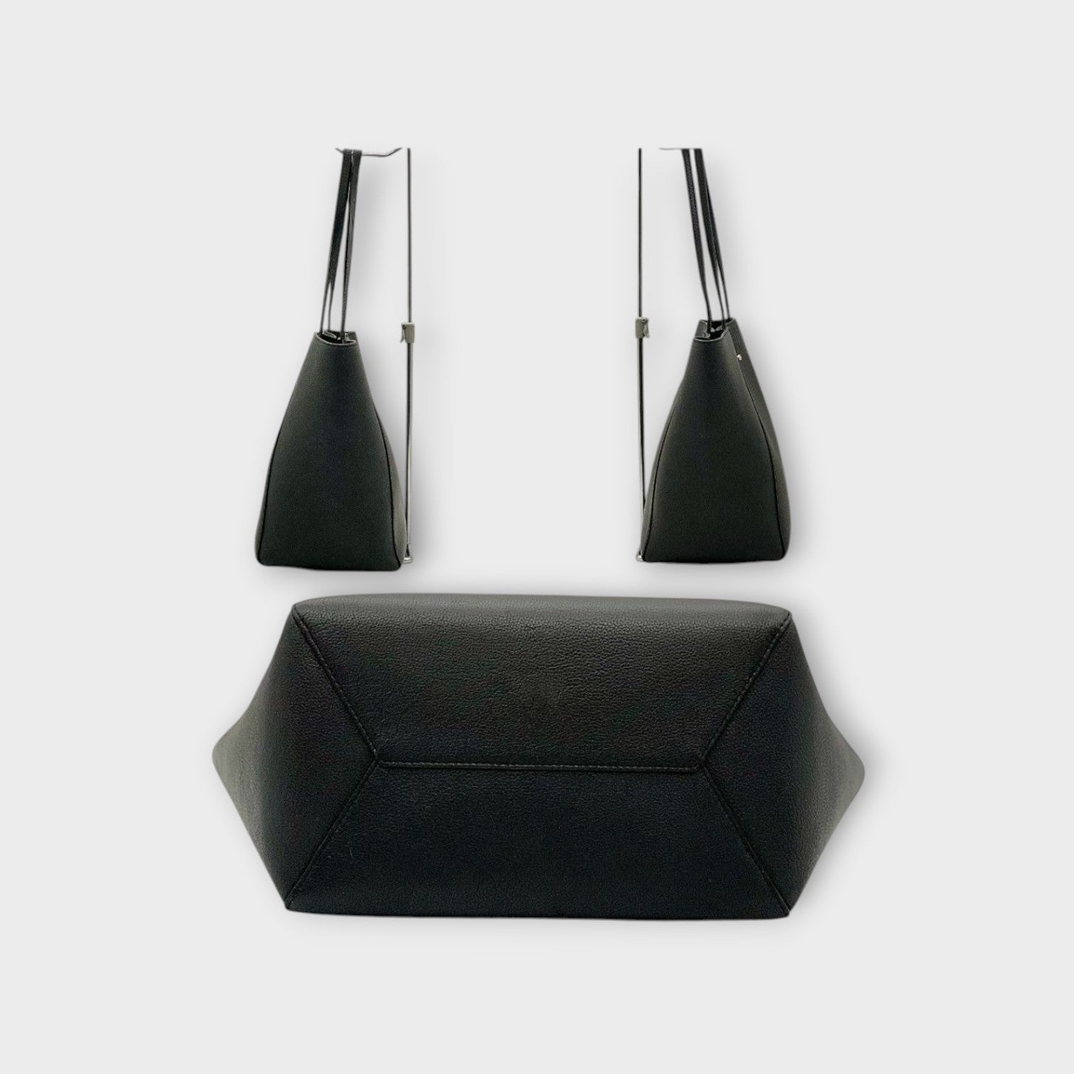 Louis Vuitton Lockme Cabas Tote Bag M42291 Black Leather Turn Lock 【A】