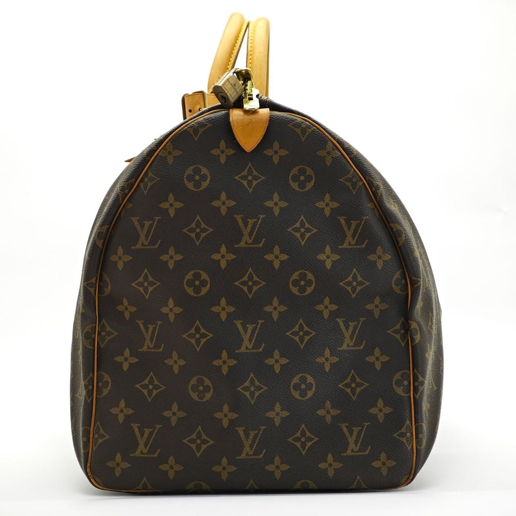 LOUIS VUITTON Keepall 55 M41424 Monogram Travel Boston Bag Brown Unisex