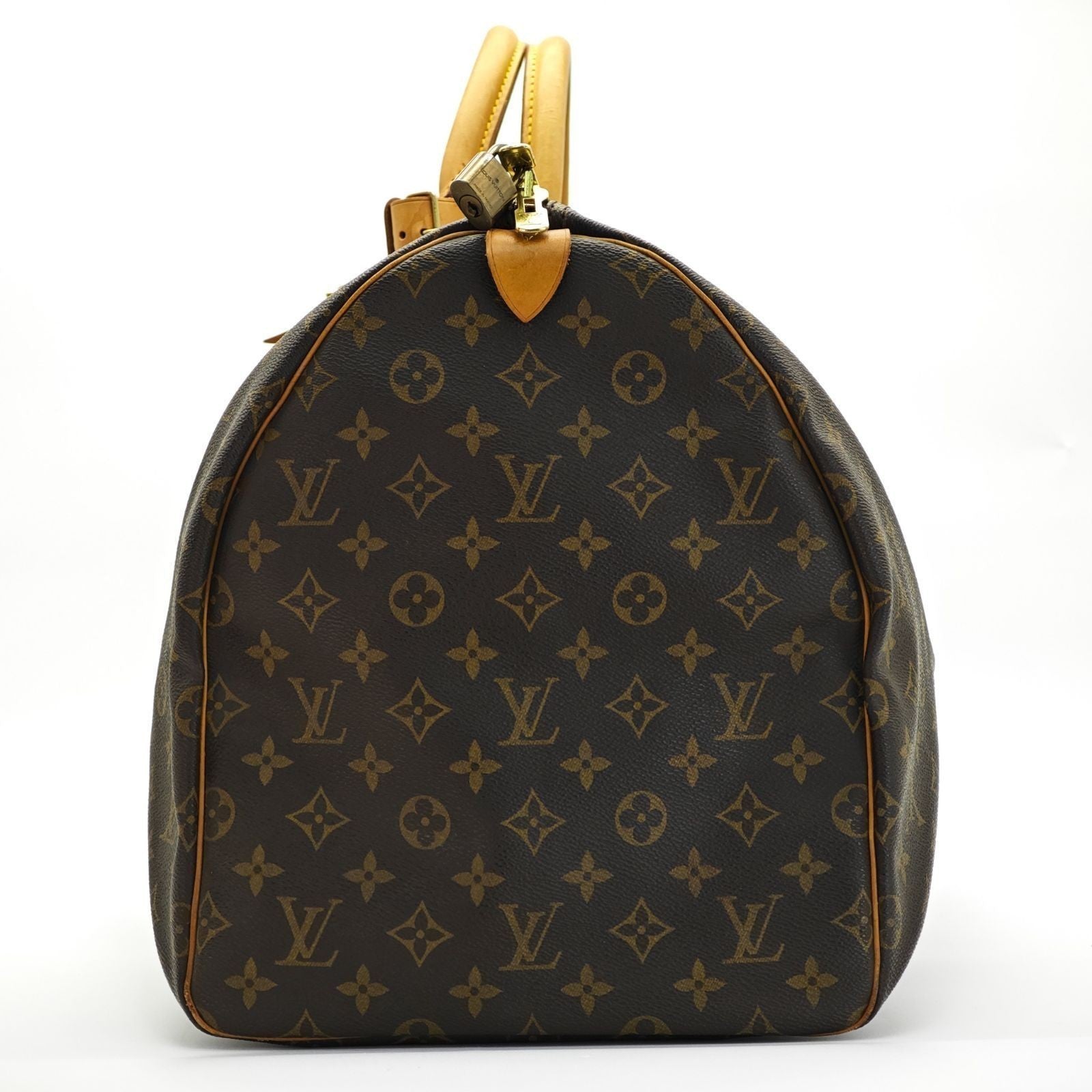 LOUIS VUITTON Keepall 55 M41424 Monogram Travel Boston Bag Brown Unisex
