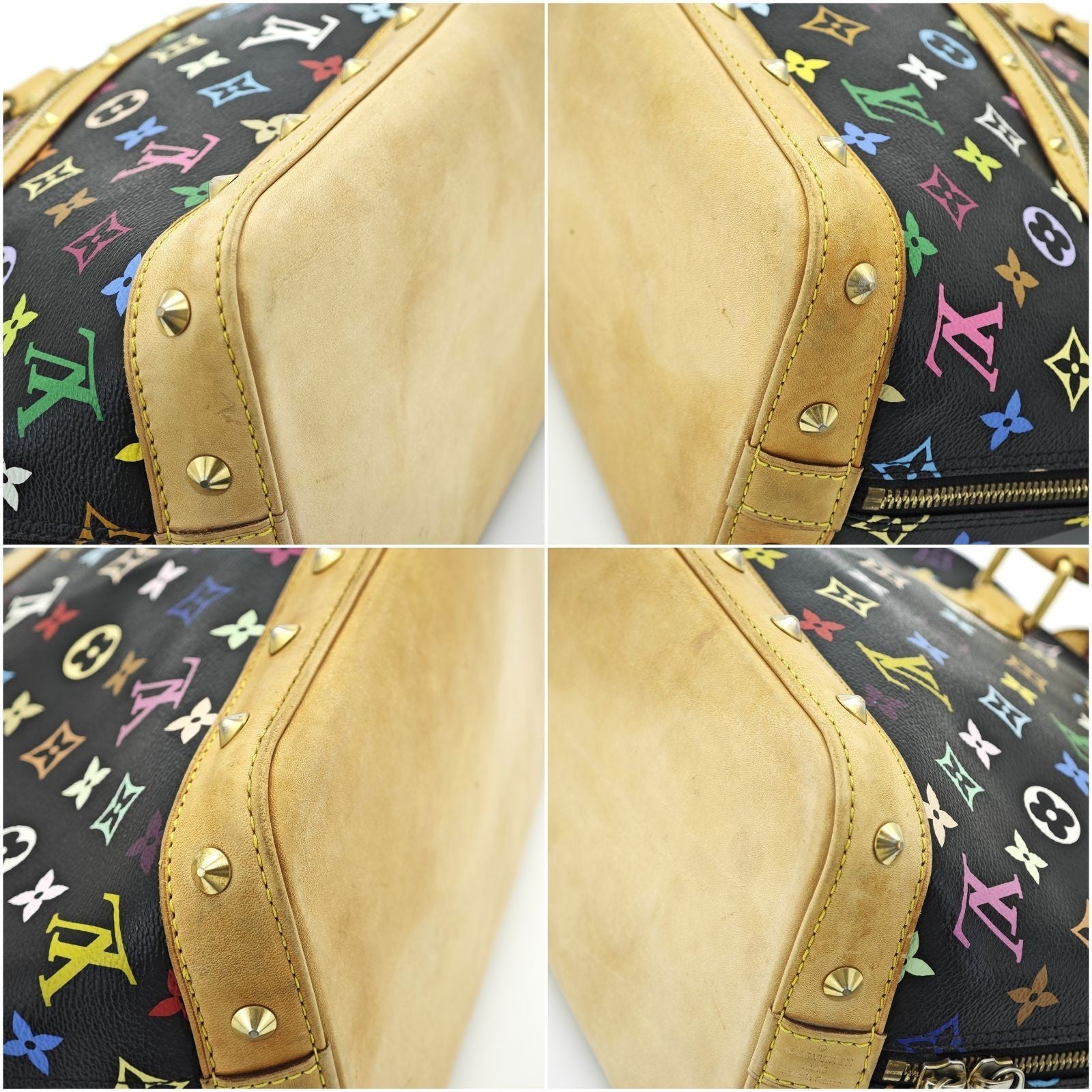 Louis Vuitton Monogram Multicolor Alma Handbag Noir M92646