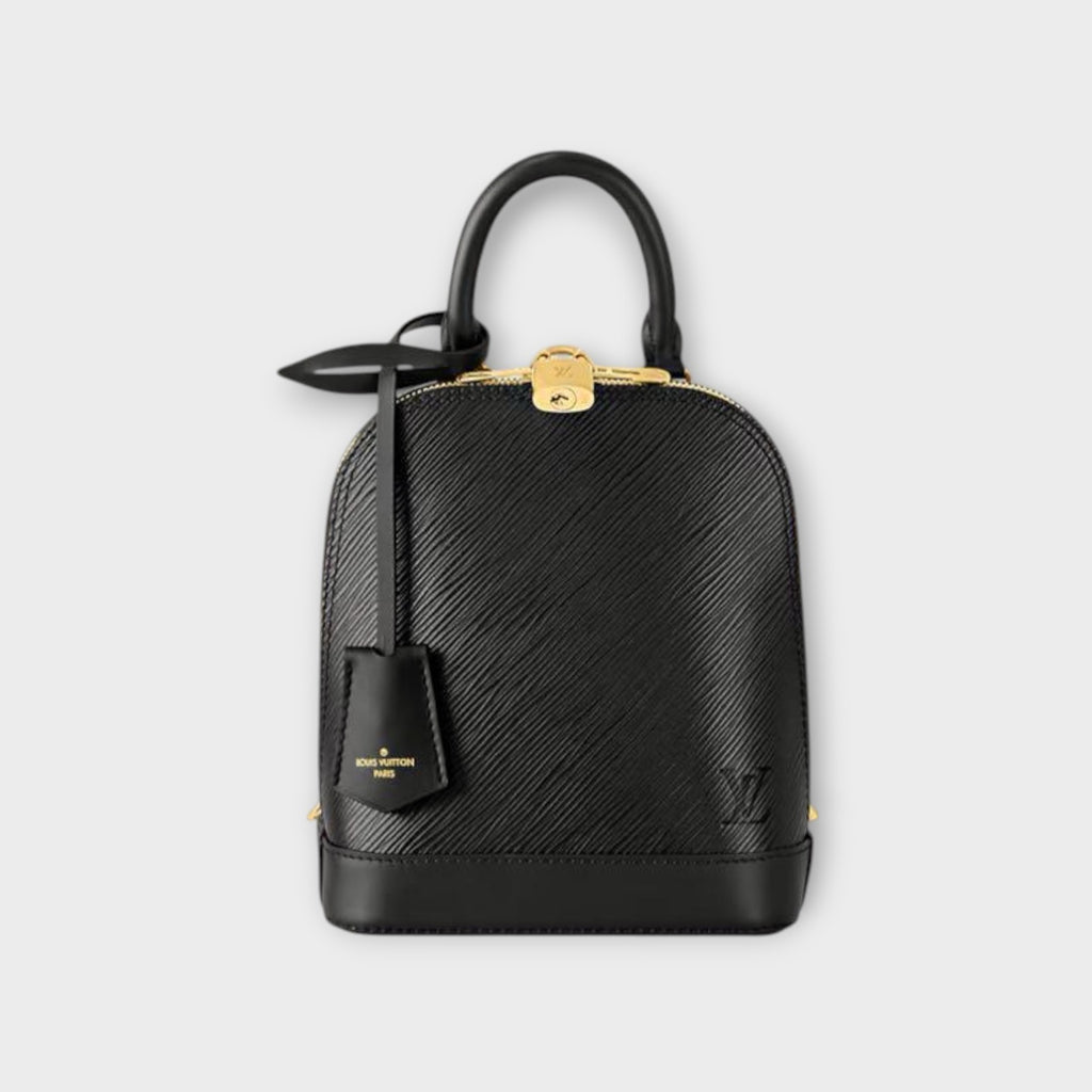 Louis Vuitton Alma Backpack Handbag Leather Black M25103