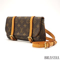 Louis Vuitton Marelle M51159 Monogram Brown Waist Pouch Shoulder Bag Small