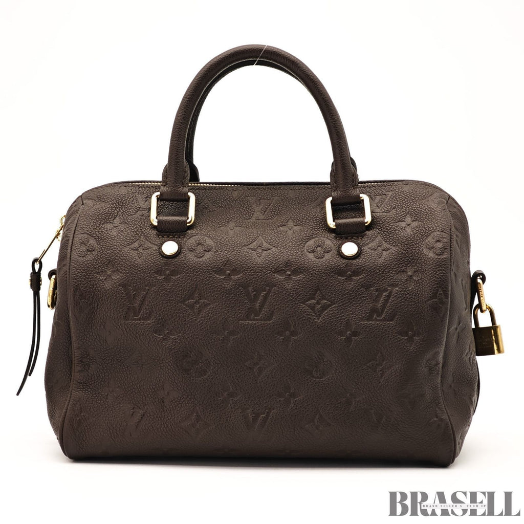 Louis Vuitton Monogram Empreinte Speedy Bandouliere 25 Terre Brown M40761