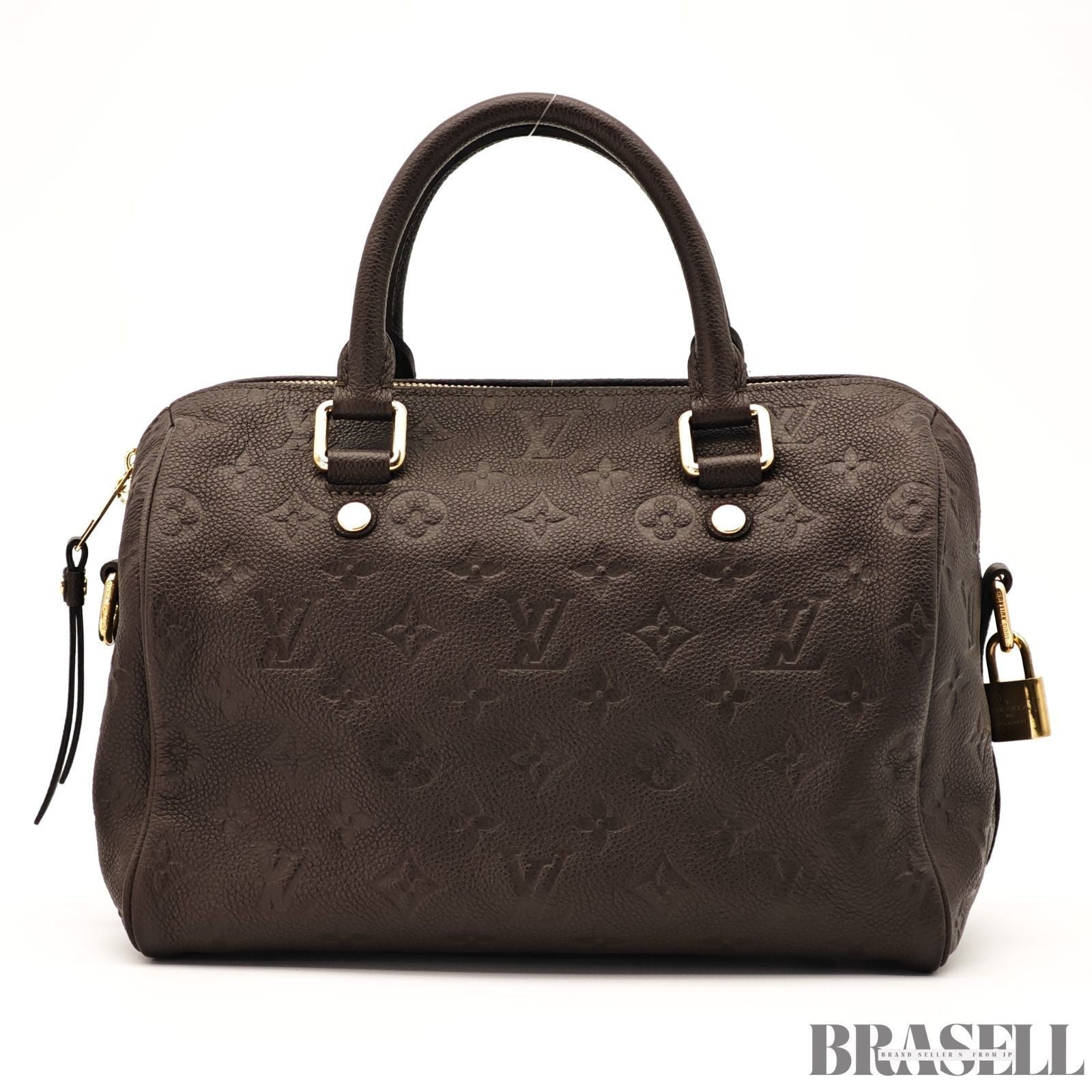 Louis Vuitton Monogram Empreinte Speedy Bandouliere 25 Terre Brown M40761