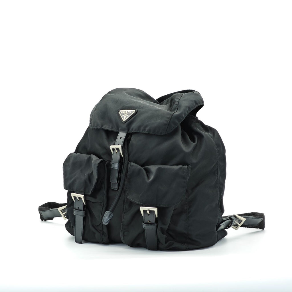 PRADA Tessuto Nylon Backpack M212500 Black with Guarantee Card