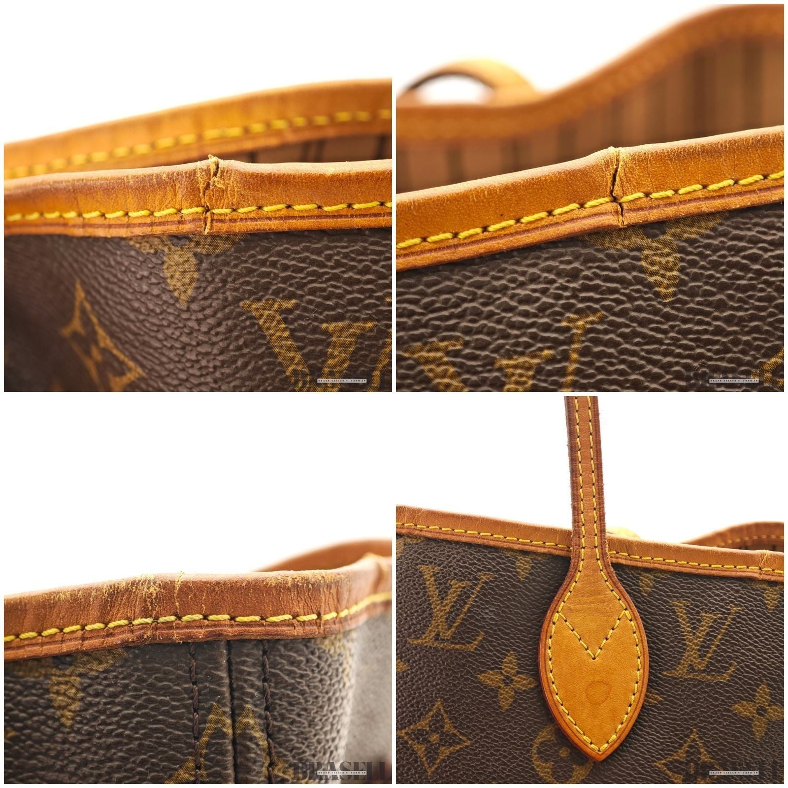 LOUIS VUITTON Neverfull MM M40156 Tote Bag Brown Monogram Canvas Large Women's