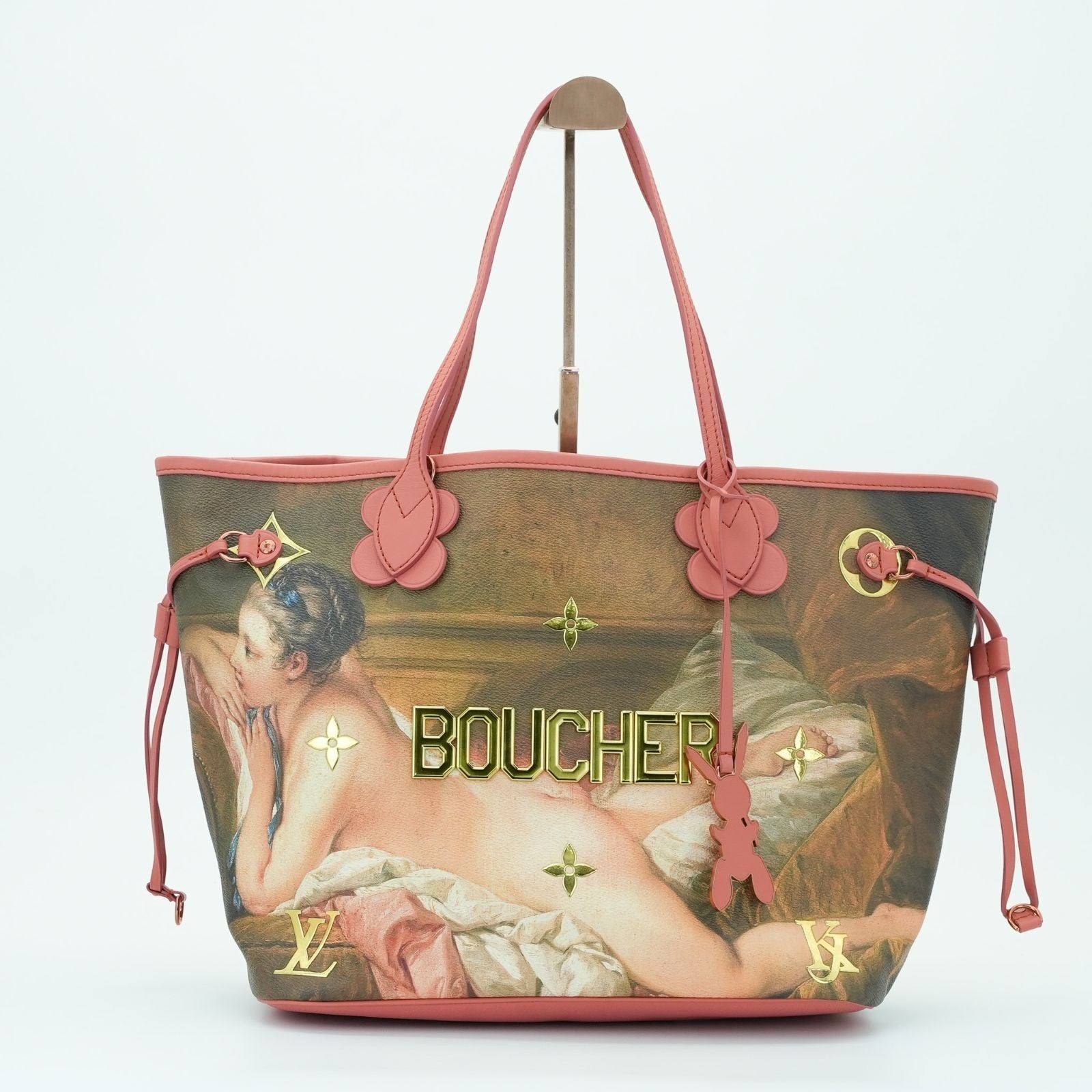LOUIS VUITTON Neverfull MM Masters Collection M43357 Tote Bag with Pouch