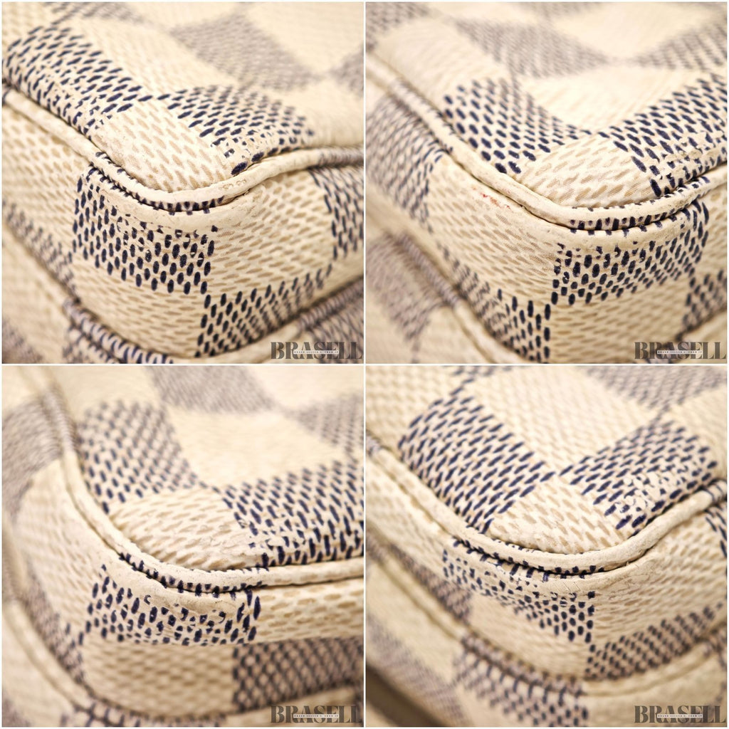 Louis Vuitton Damier Azur Naviglio N51189 Messenger Bag Shoulder Bag Off White