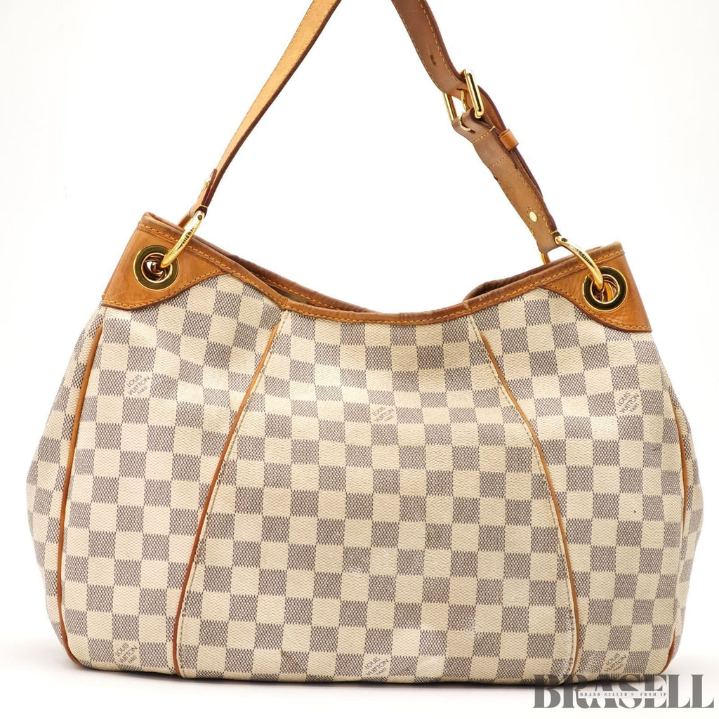 Louis Vuitton Galliera GM N55216 Damier Azur Canvas Tote Bag Handbag White