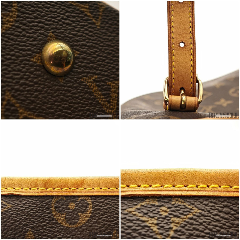 LOUIS VUITTON Bucket GM M42236 Tote Bag Monogram Brown Leather Pouch Dust Bag