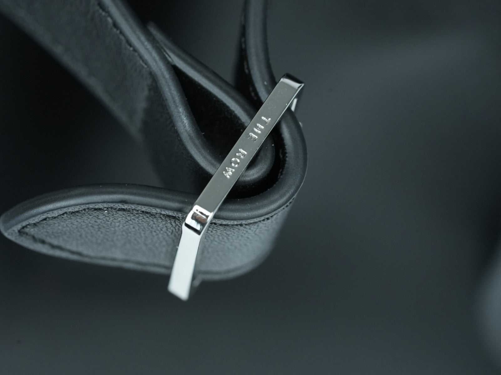 The Row Soft Margaux 15 Bag in Black saddle leather